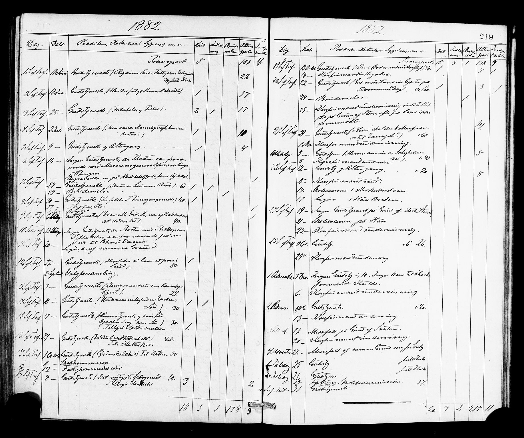 Røldal sokneprestembete, SAB/A-100247: Parish register (official) no. A 4, 1870-1886, p. 219