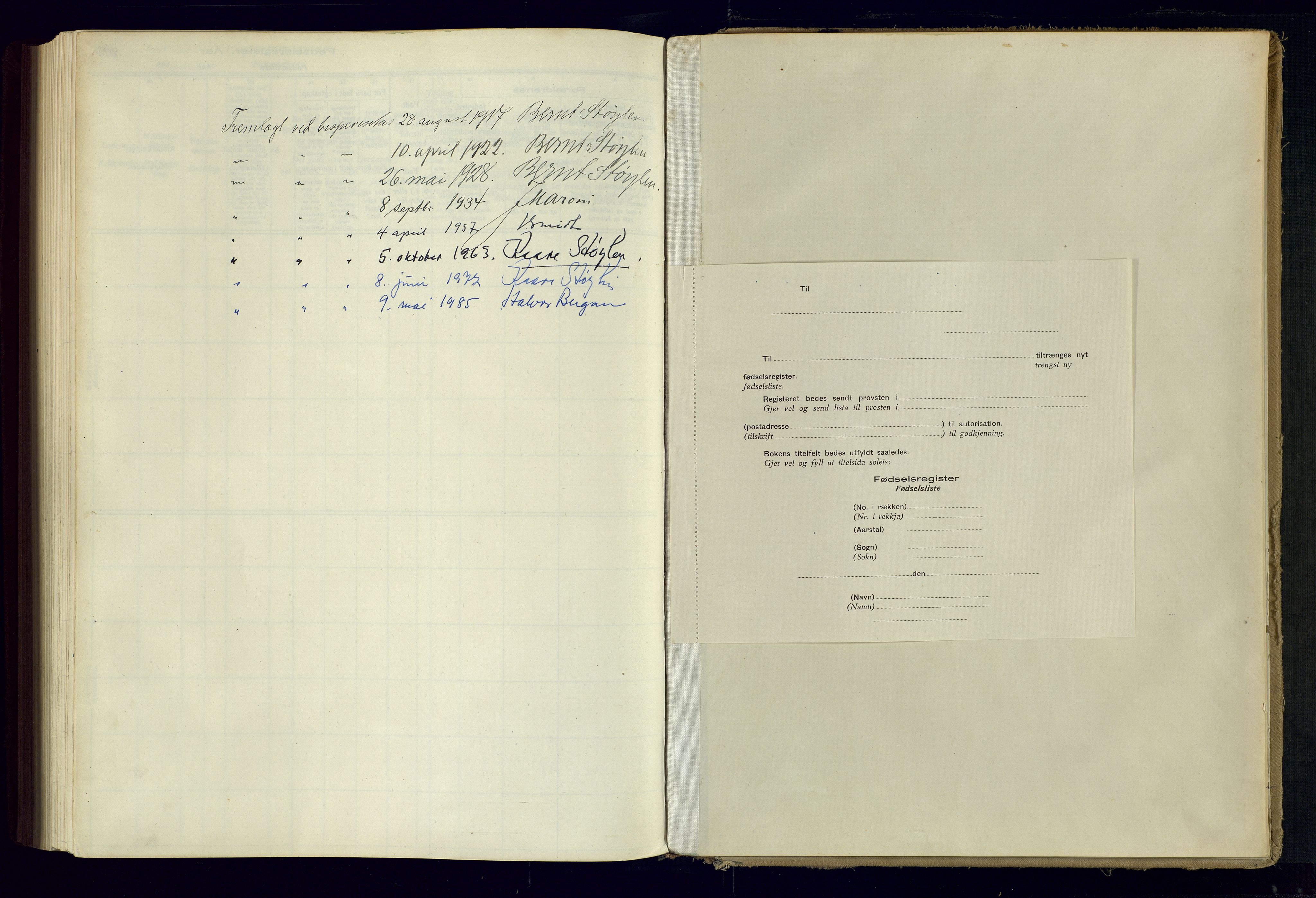 Austre Moland sokneprestkontor, SAK/1111-0001/J/Ja/L0005: Birth register no. A-VI-29, 1916-1982