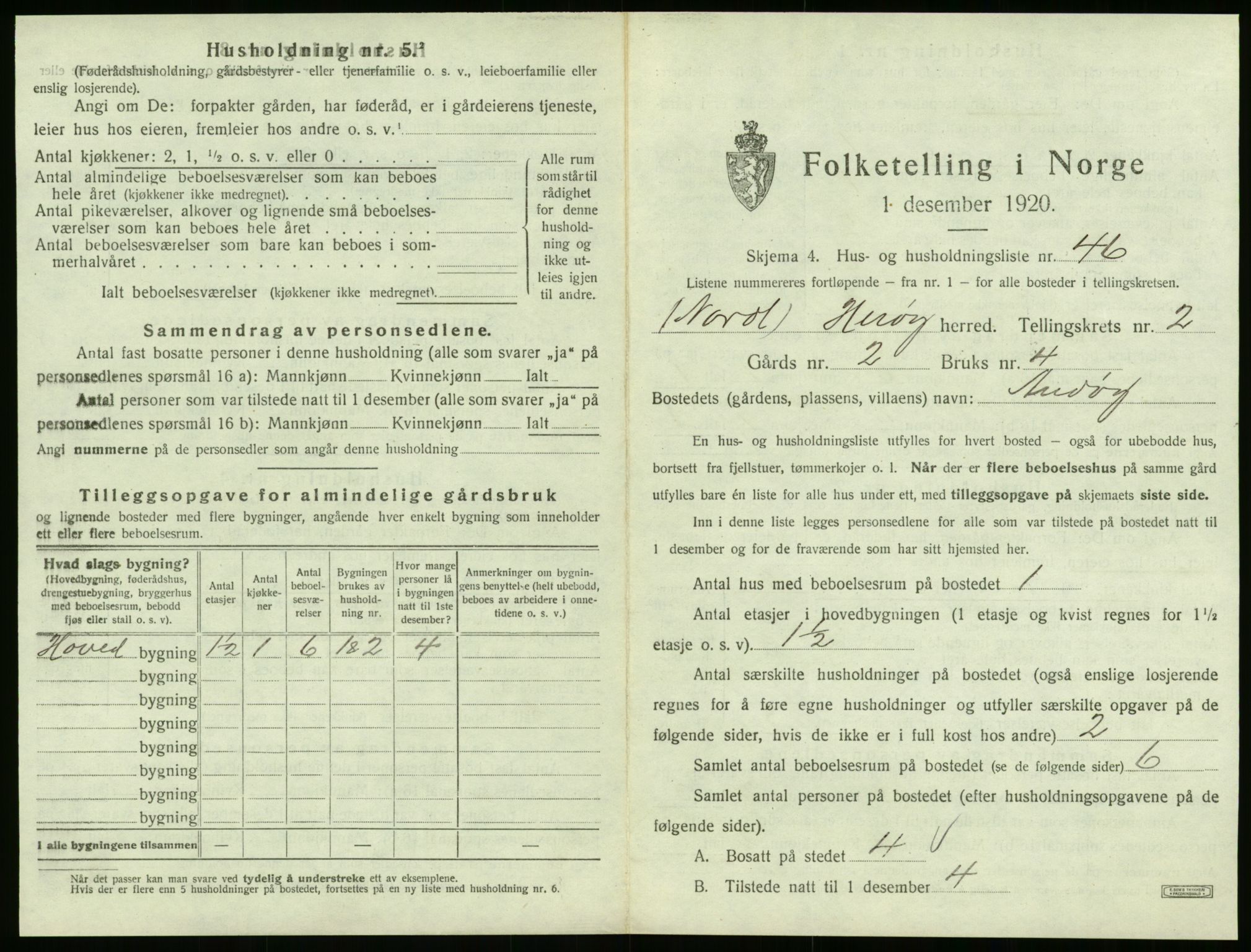 SAT, 1920 census for Herøy, 1920, p. 190