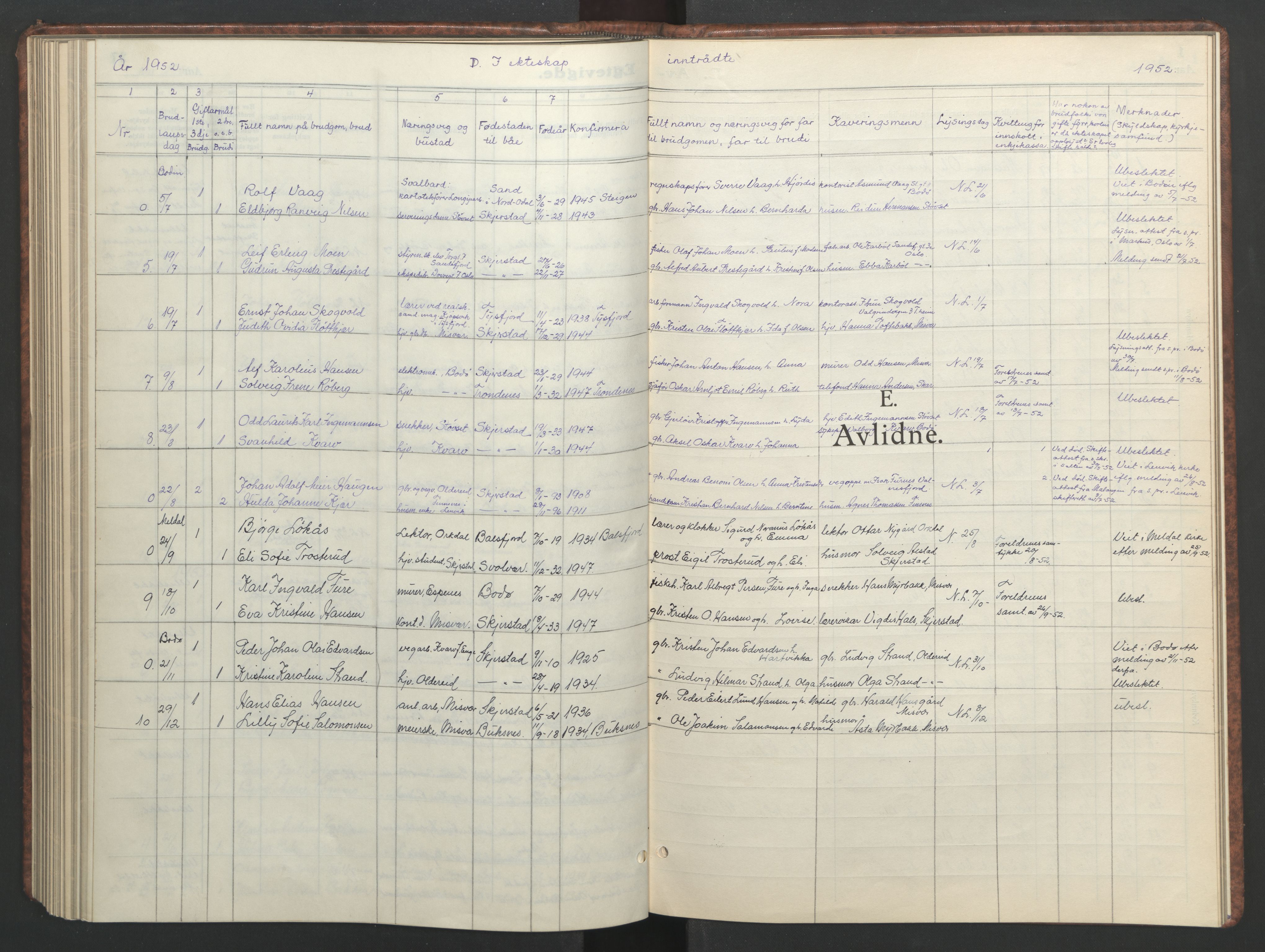 Ministerialprotokoller, klokkerbøker og fødselsregistre - Nordland, AV/SAT-A-1459/852/L0758: Parish register (copy) no. 852C09, 1935-1952