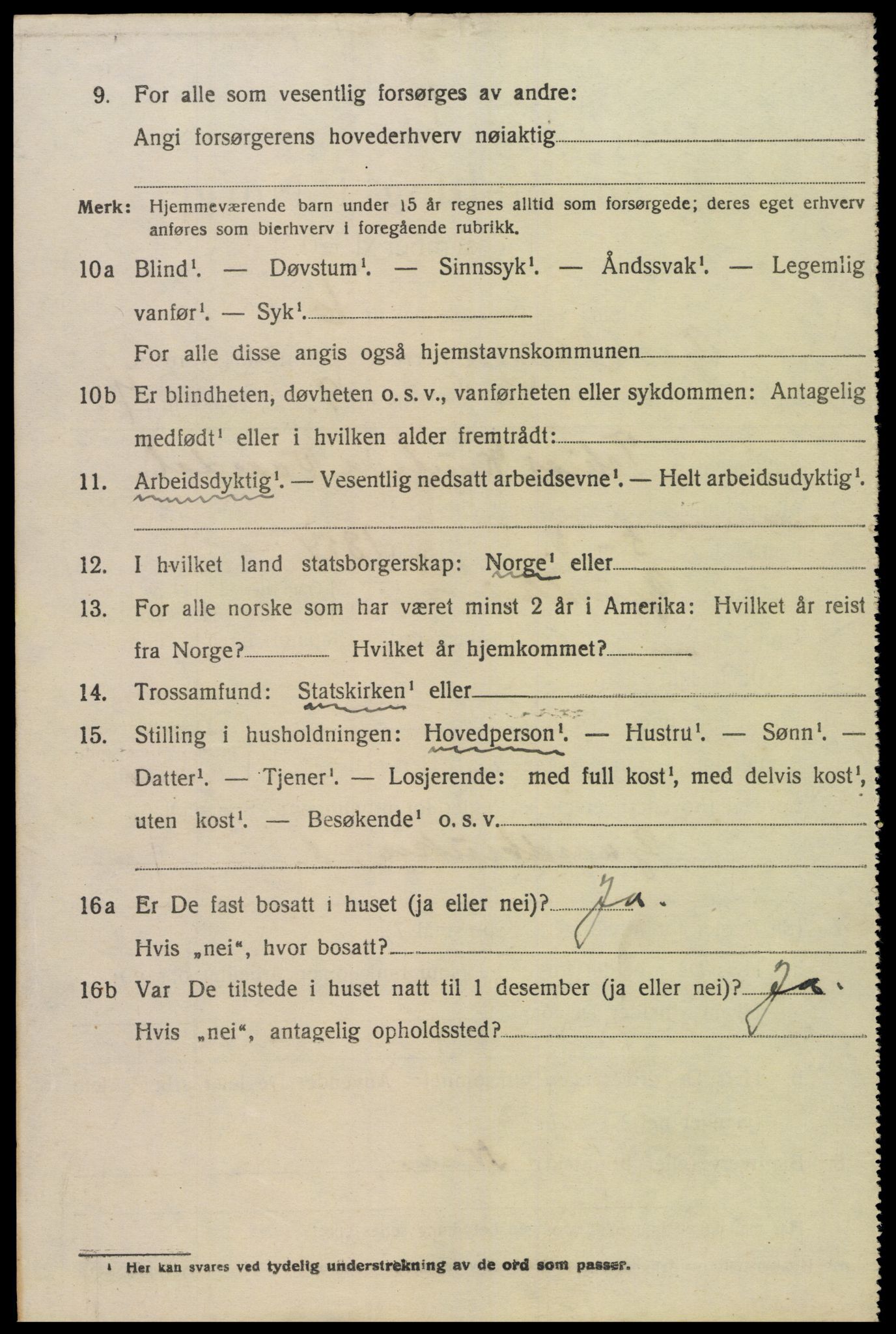 SAK, 1920 census for Grindheim, 1920, p. 880