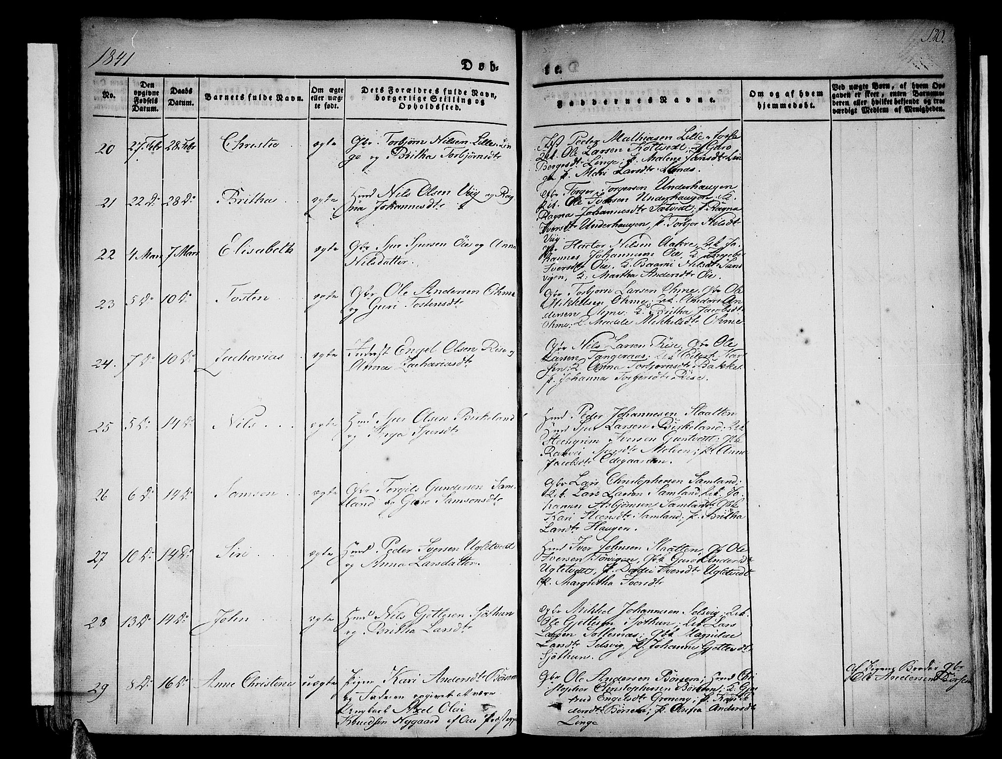 Strandebarm sokneprestembete, AV/SAB-A-78401/H/Haa: Parish register (official) no. A 6, 1826-1843, p. 120