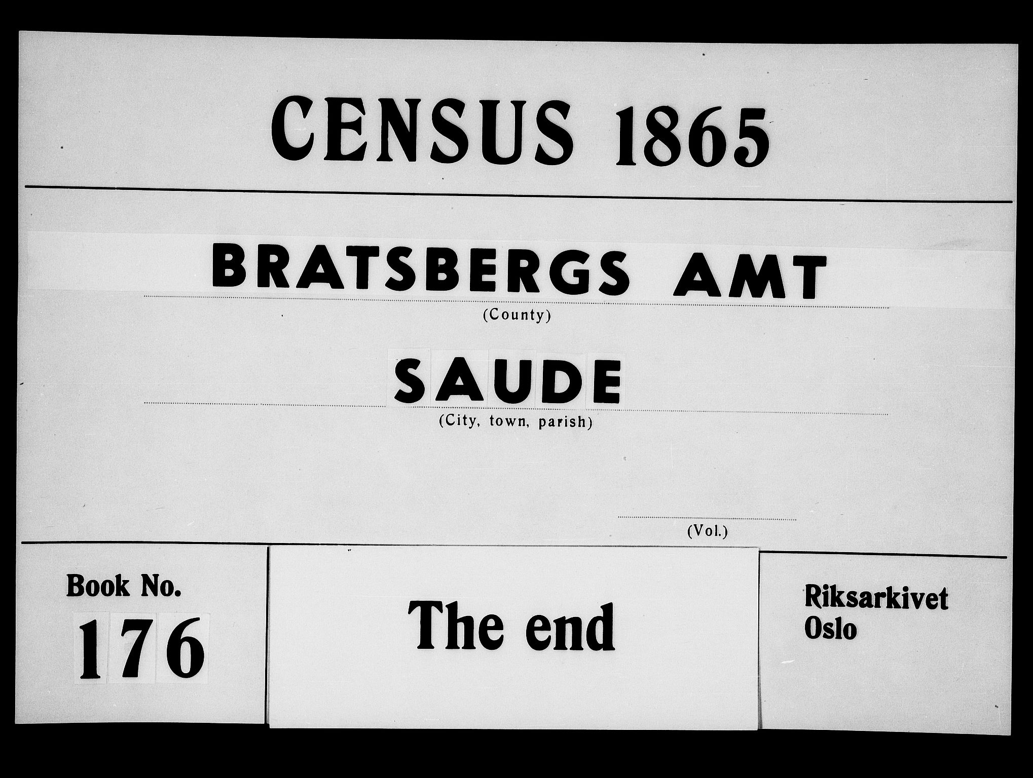 RA, 1865 census for Sauherad, 1865, p. 177