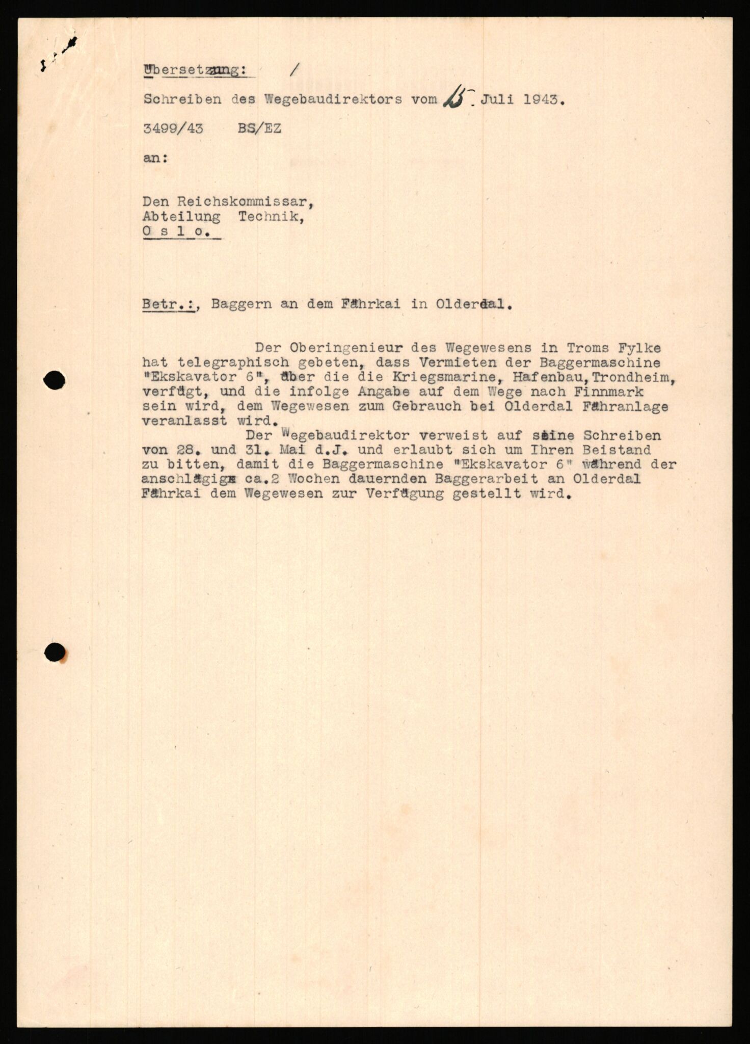 Tyske arkiver, Organisation Todt (OT), Einsatzgruppe Wiking, AV/RA-RAFA-2188/1/E/E2/E2d/L0023: Fähren und Anlegen, 1942-1944, p. 89