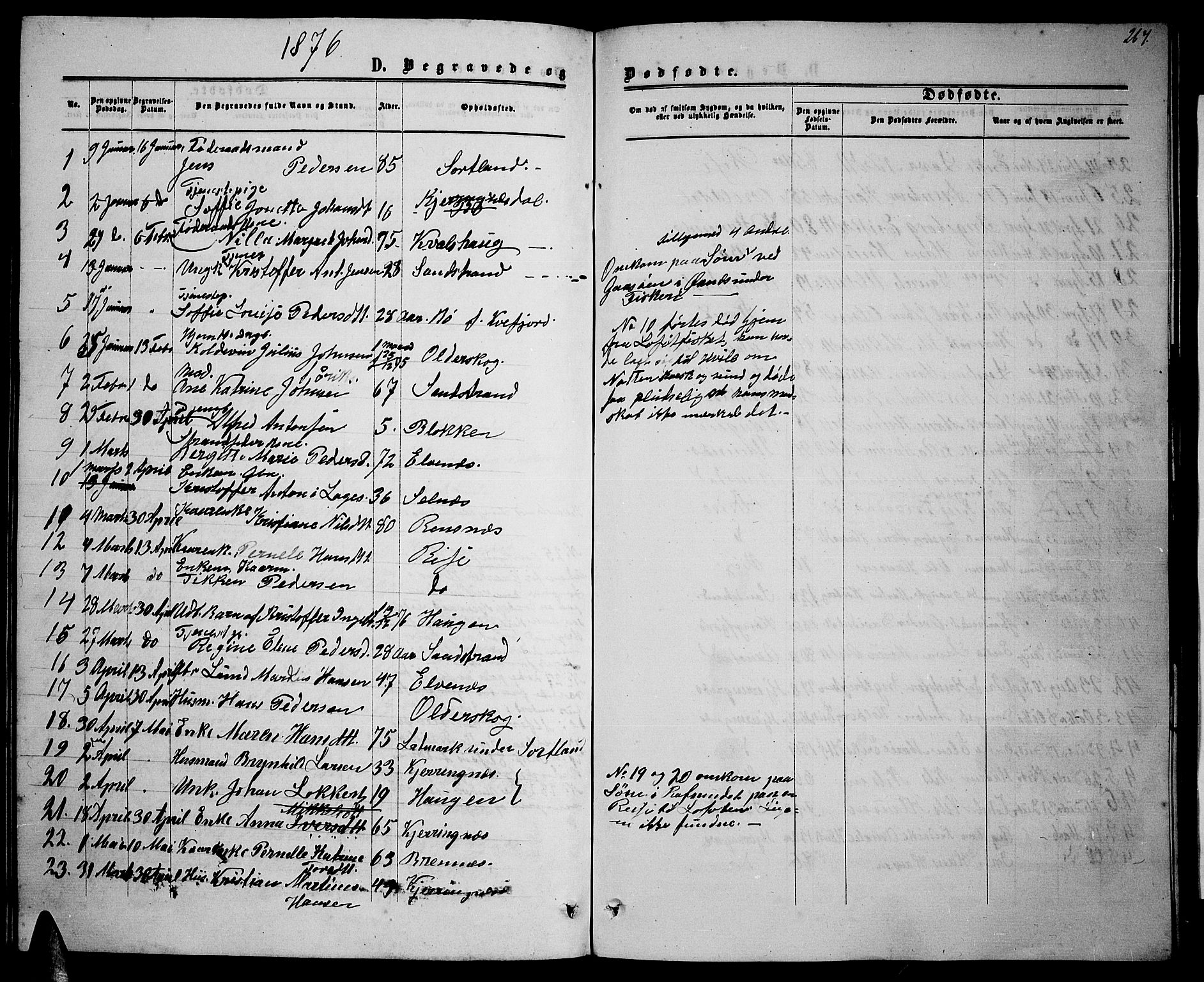 Ministerialprotokoller, klokkerbøker og fødselsregistre - Nordland, SAT/A-1459/895/L1381: Parish register (copy) no. 895C03, 1864-1885, p. 264