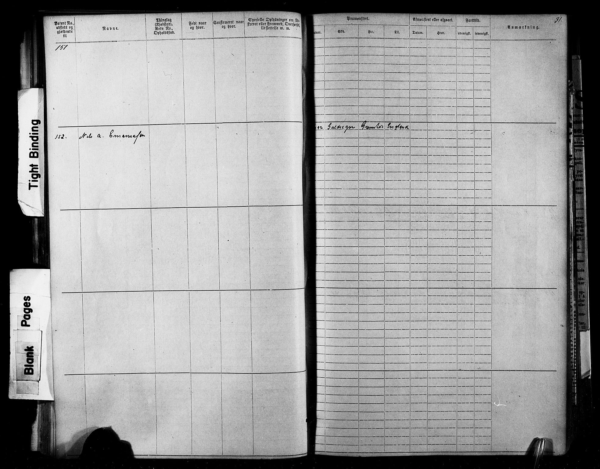 Lillesand mønstringskrets, SAK/2031-0014/F/Fa/L0002: Annotasjonsrulle nr 1-1910 med register, W-8, 1868-1891, p. 47