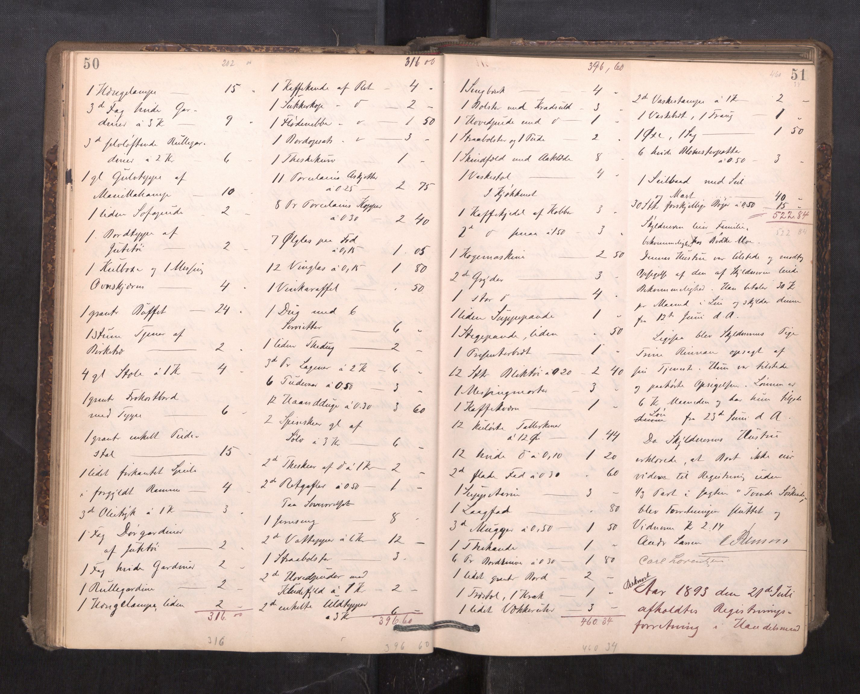 Trondheim byfogd, AV/SAT-A-0003/1/3/3C/L0015: Skifteregistreringsprotokoll - 24/2-21/3 (u/ register), 1893-1899, p. 50-51