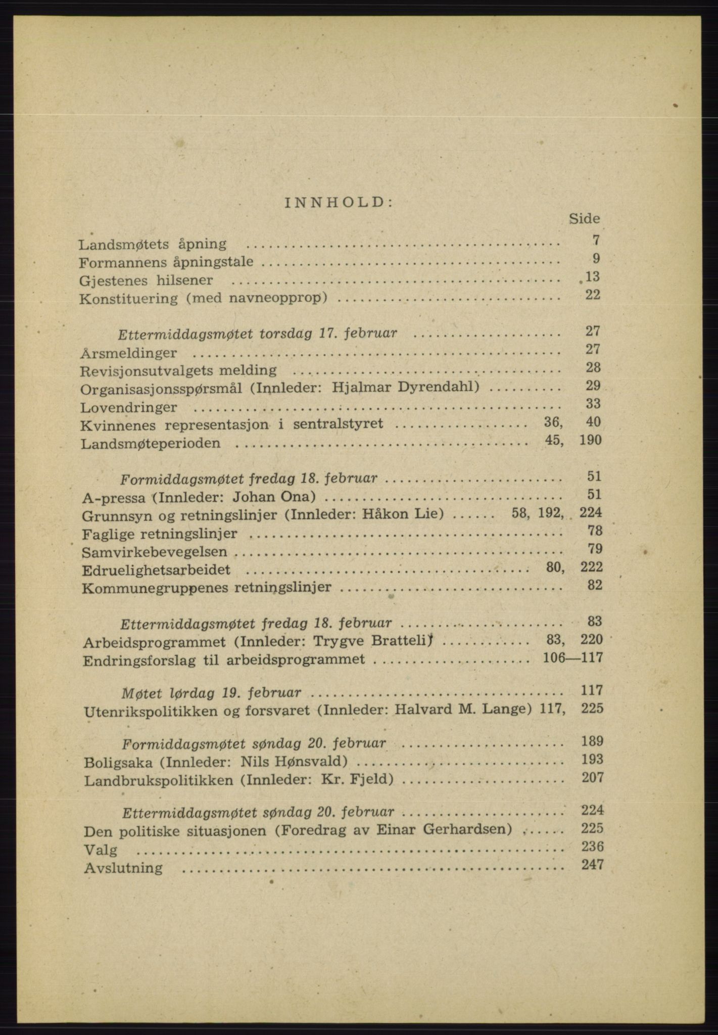 Det norske Arbeiderparti - publikasjoner, AAB/-/-/-: Protokoll over forhandlingene på det 33. ordinære landsmøte 17.-20. februar 1949 i Oslo, 1949
