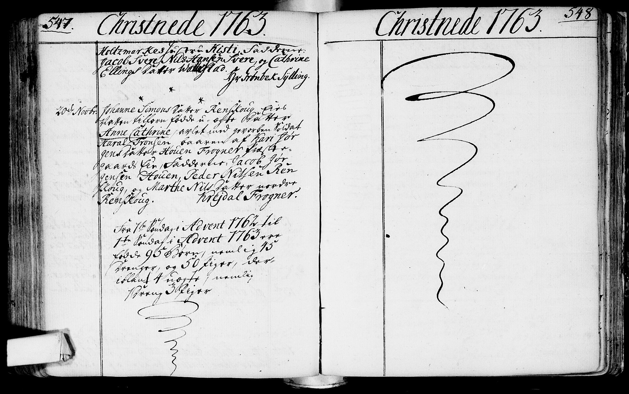 Lier kirkebøker, AV/SAKO-A-230/F/Fa/L0004: Parish register (official) no. I 4, 1749-1764, p. 547-548