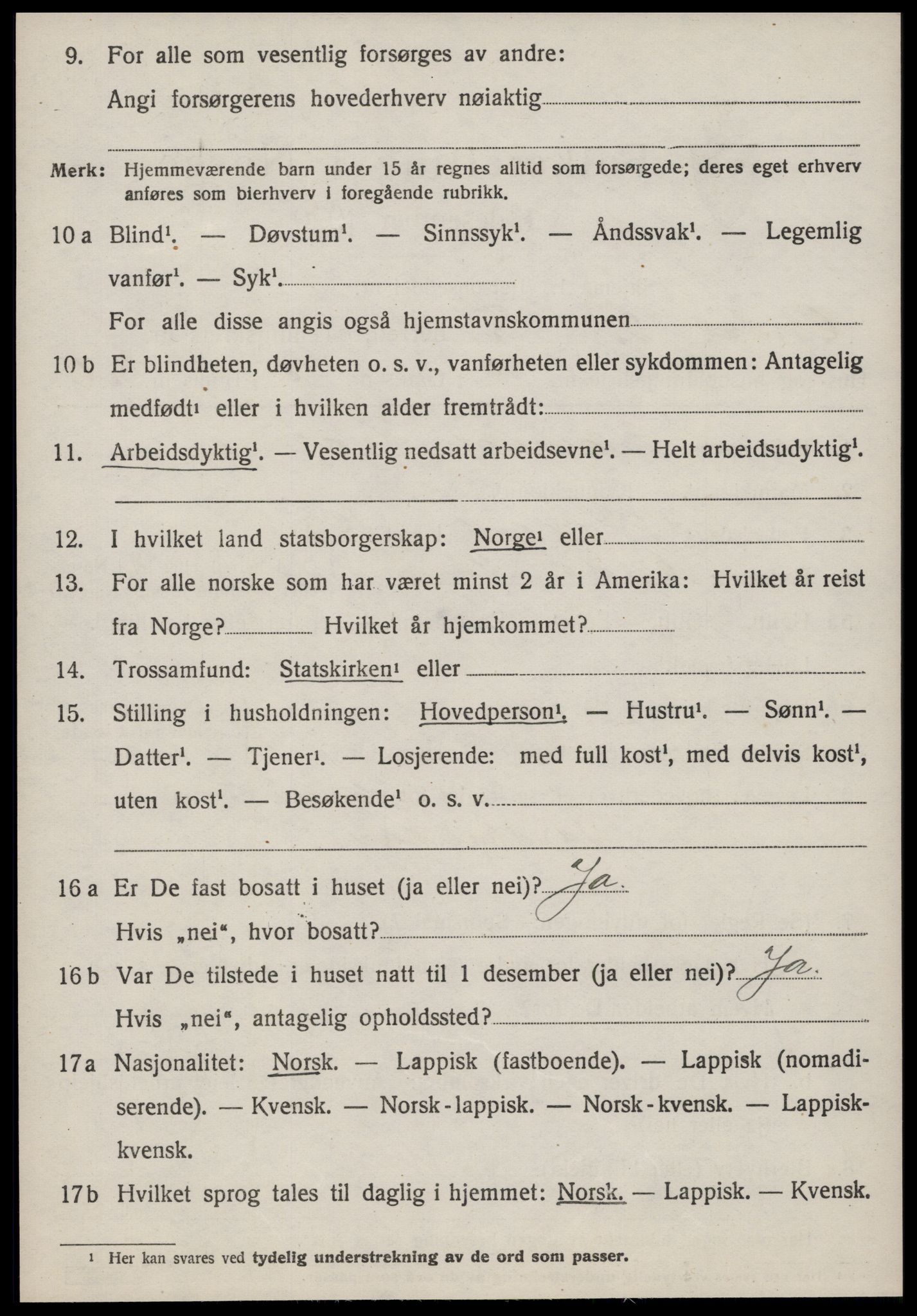 SAT, 1920 census for Oppdal, 1920, p. 5302