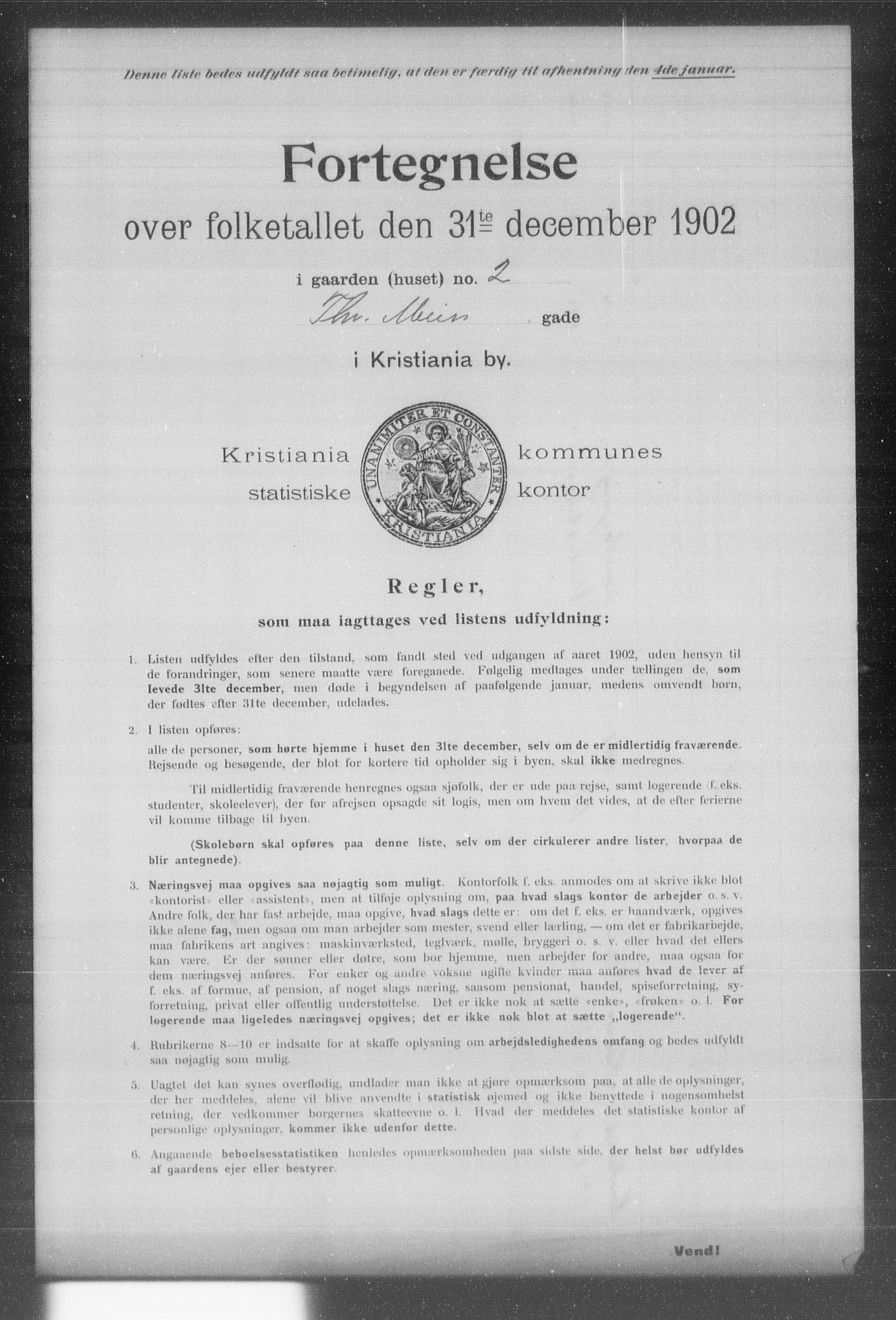 OBA, Municipal Census 1902 for Kristiania, 1902, p. 24186