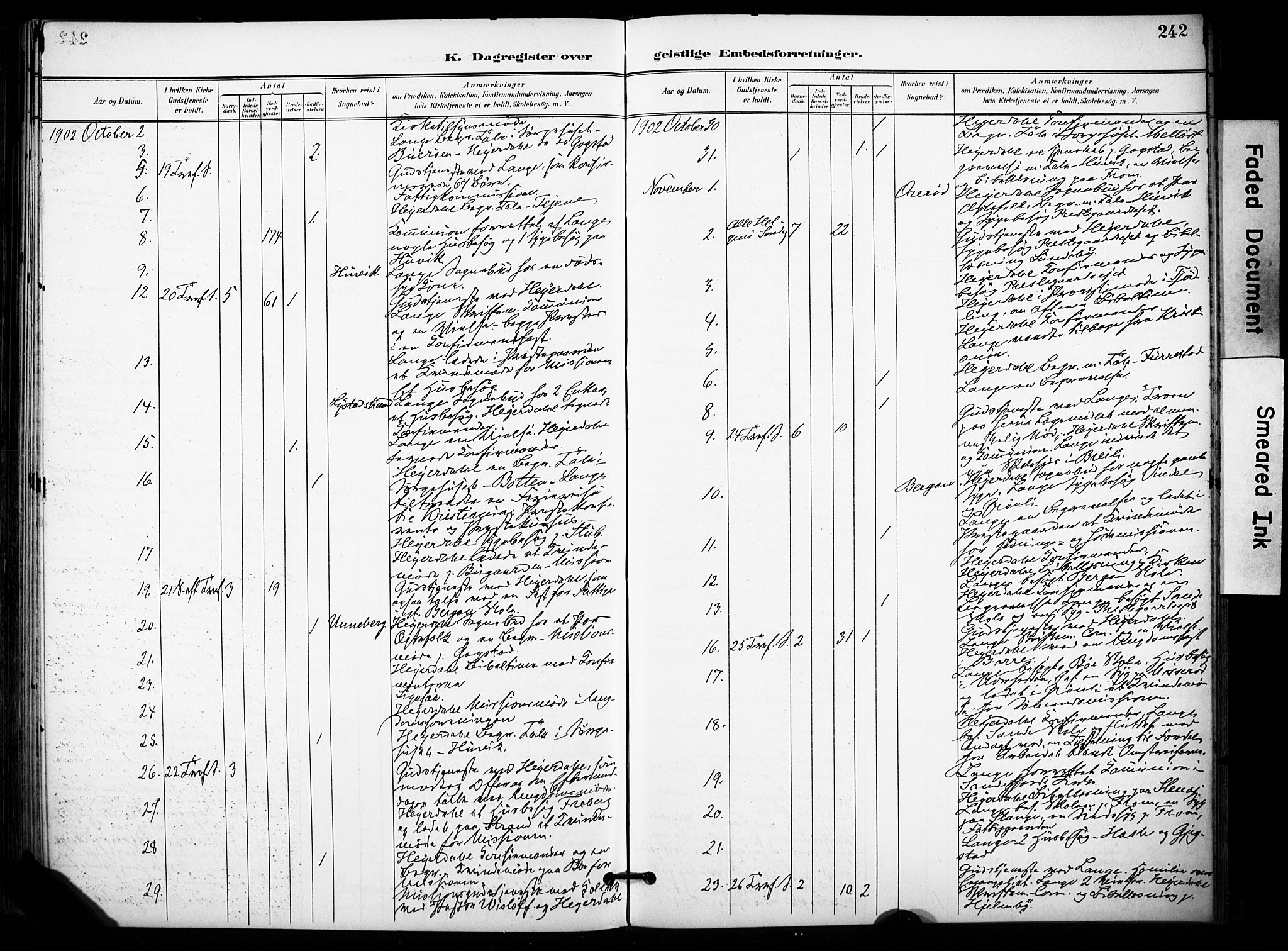 Sandar kirkebøker, AV/SAKO-A-243/F/Fa/L0015: Parish register (official) no. 15, 1896-1907, p. 242