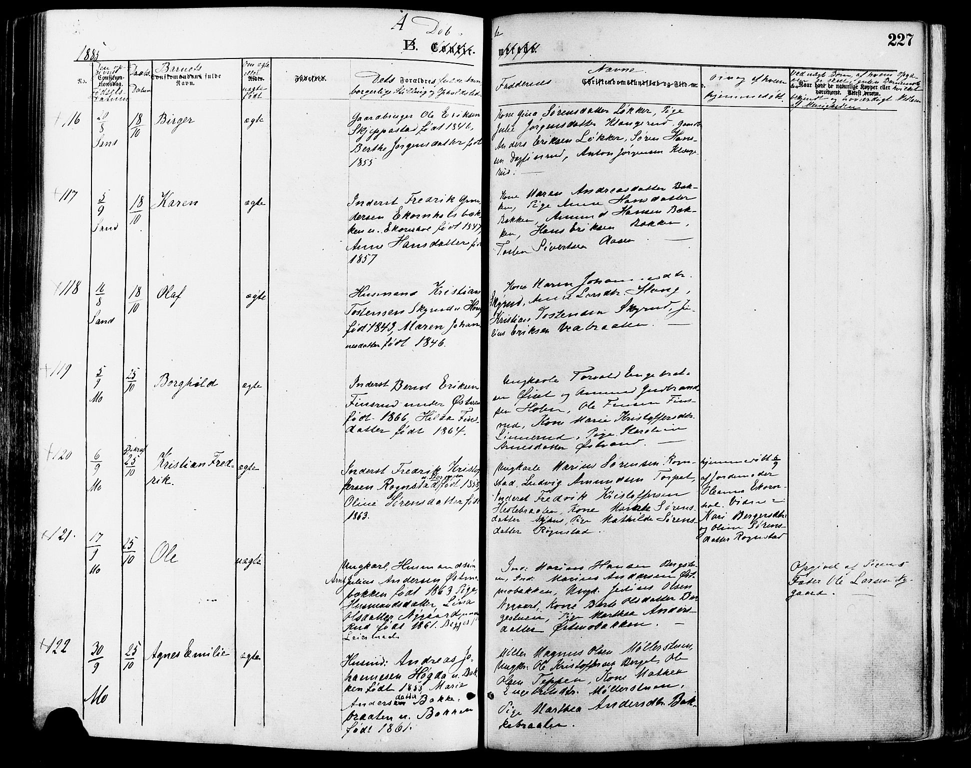 Nord-Odal prestekontor, AV/SAH-PREST-032/H/Ha/Haa/L0005: Parish register (official) no. 5, 1874-1885, p. 227