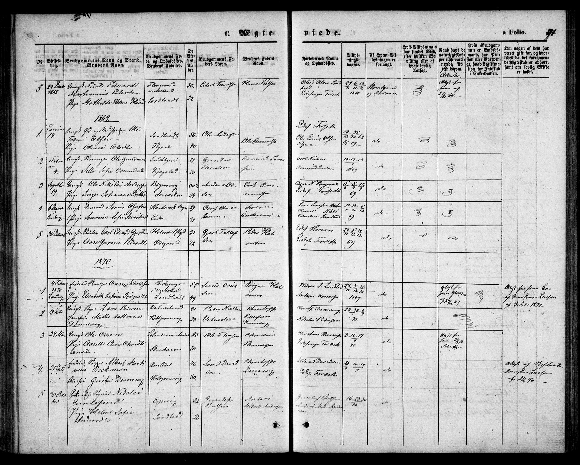 Hommedal sokneprestkontor, AV/SAK-1111-0023/F/Fa/Faa/L0002: Parish register (official) no. A 2, 1861-1884, p. 91