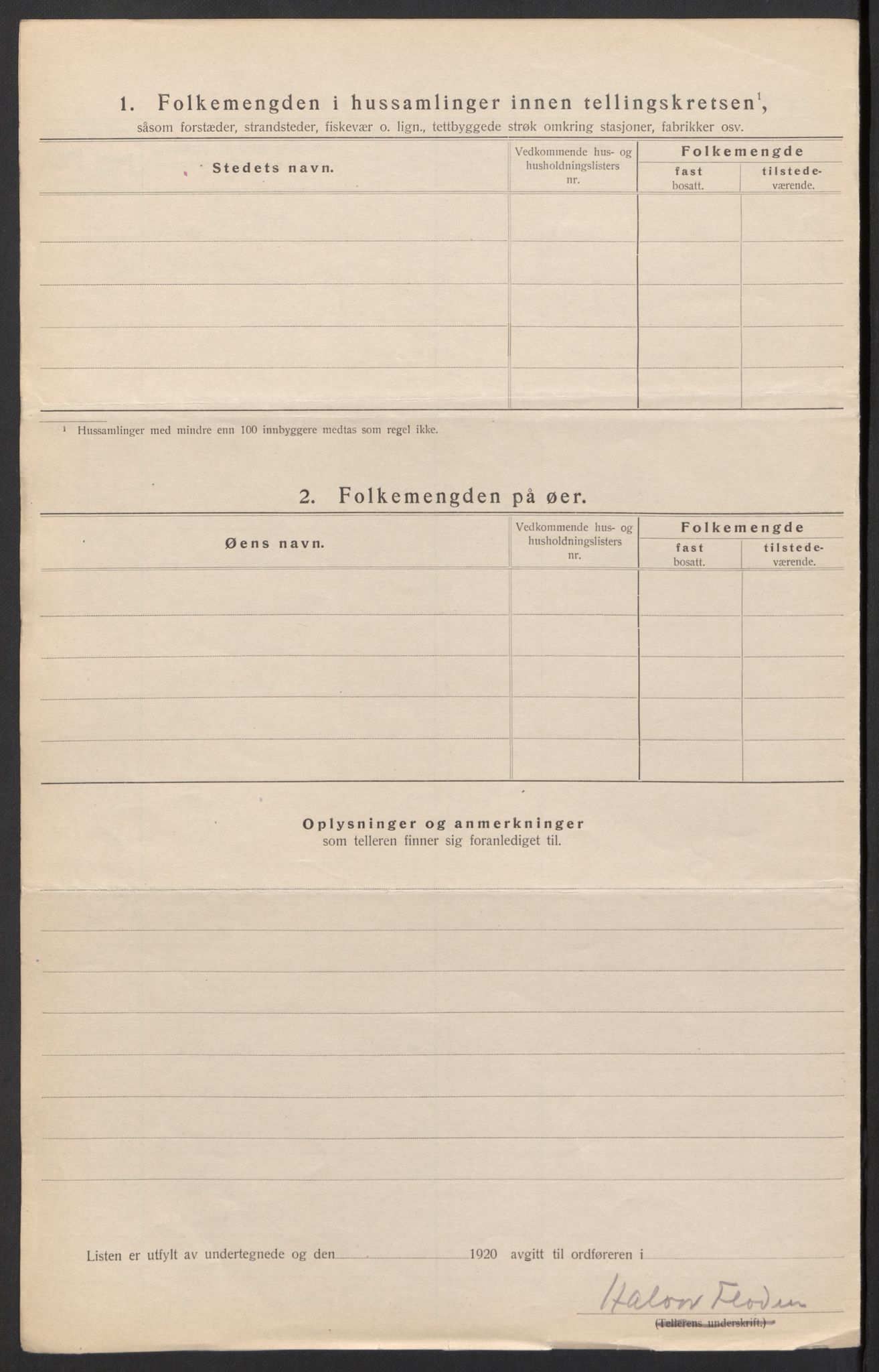 SAH, 1920 census for Elverum, 1920, p. 64