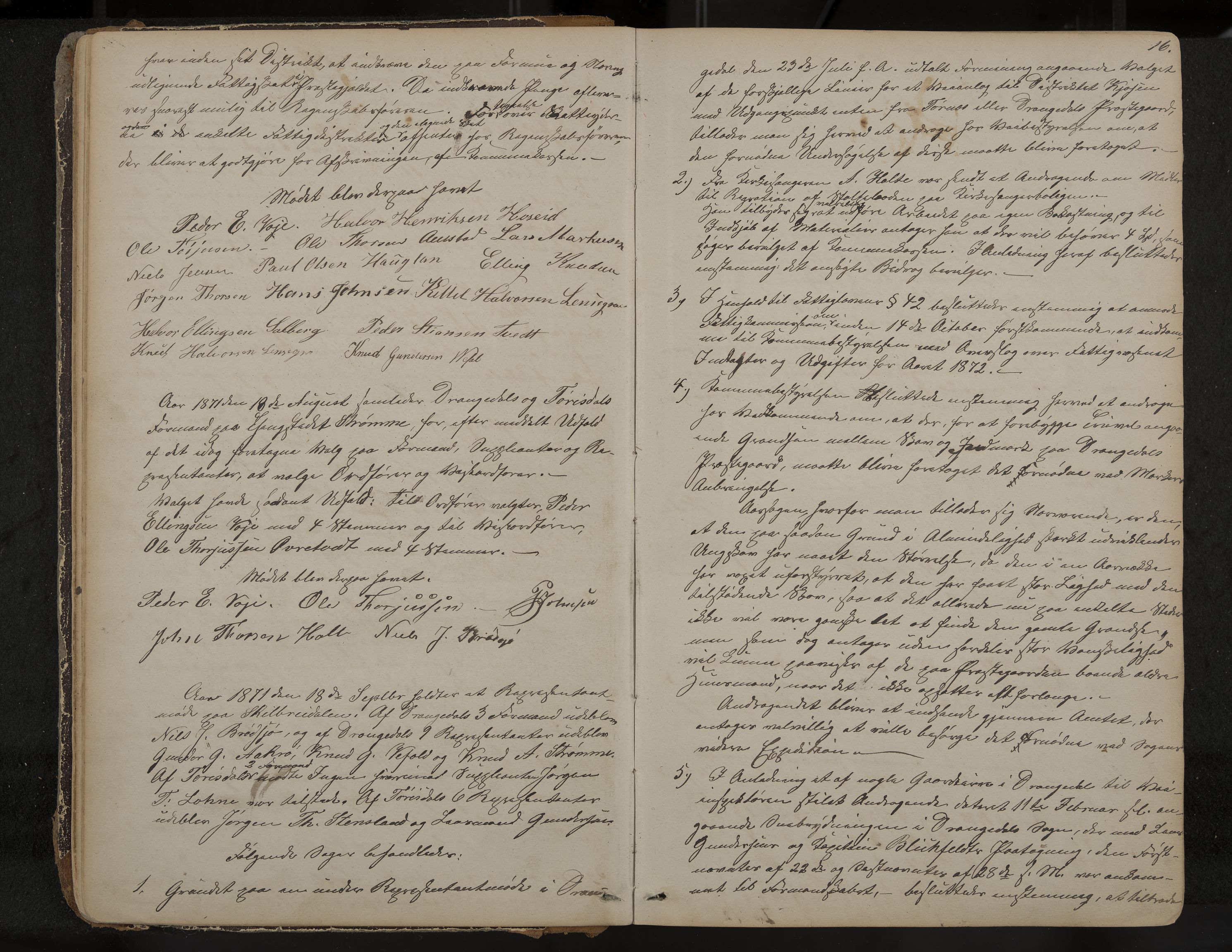 Drangedal formannskap og sentraladministrasjon, IKAK/0817021/A/L0002: Møtebok, 1870-1892, p. 16