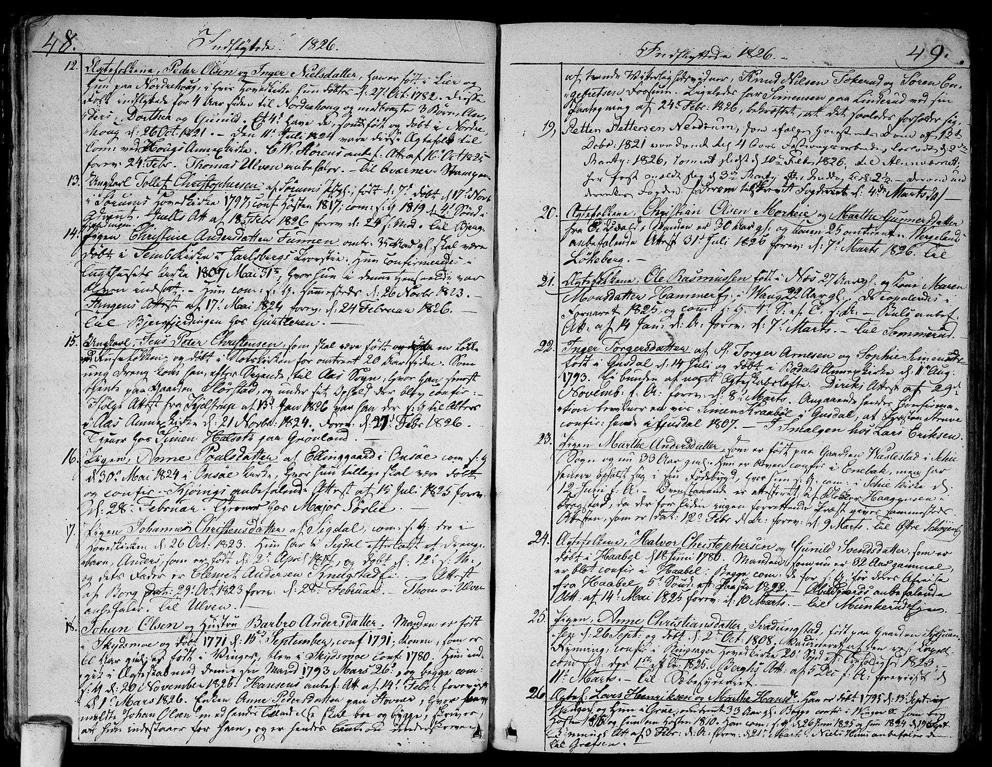 Aker prestekontor kirkebøker, SAO/A-10861/F/L0014b: Parish register (official) no. 14B, 1820-1834, p. 48-49