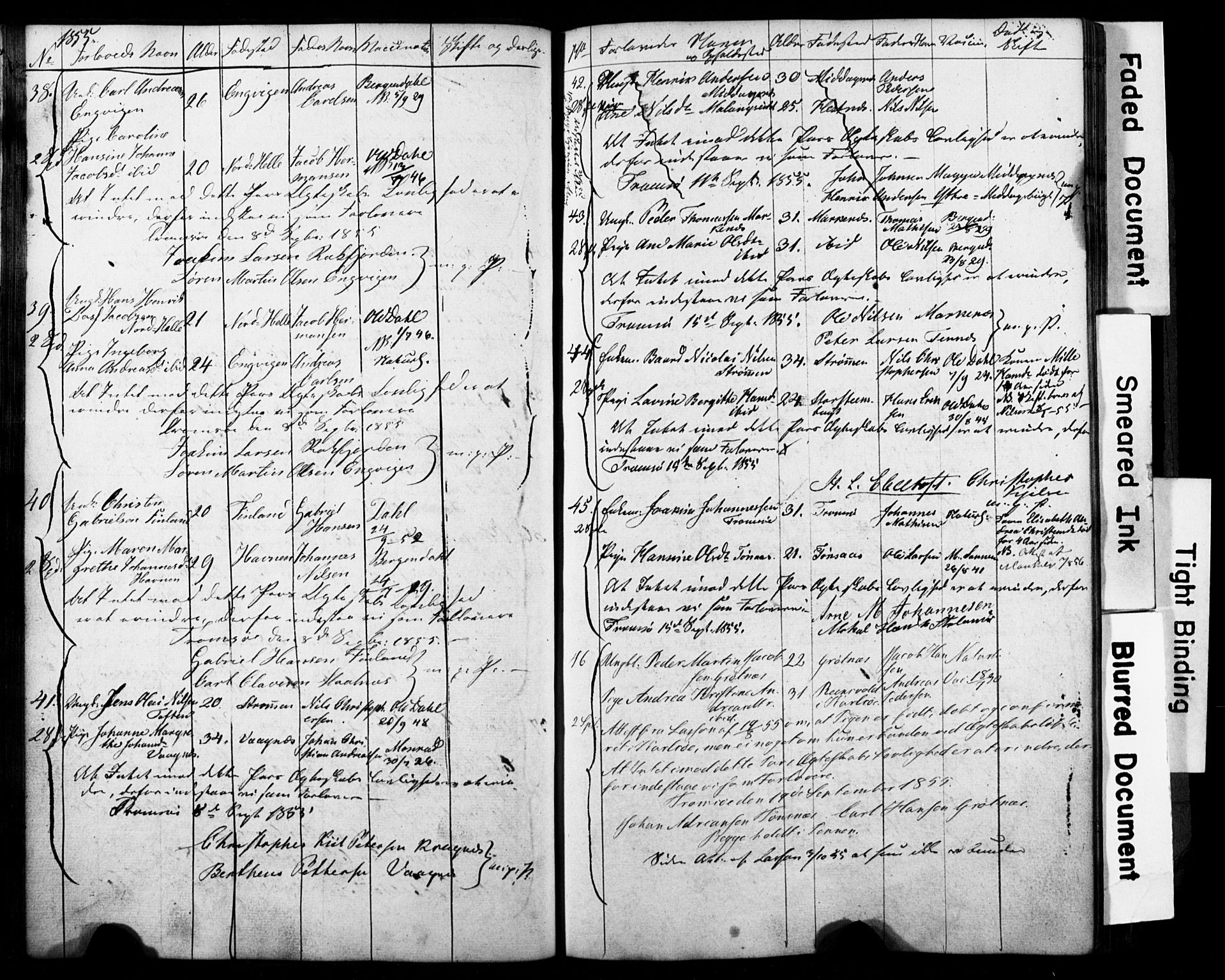 Tromsø sokneprestkontor/stiftsprosti/domprosti, AV/SATØ-S-1343/H/Hc/L0097: Banns register no. 97, 1851-1872