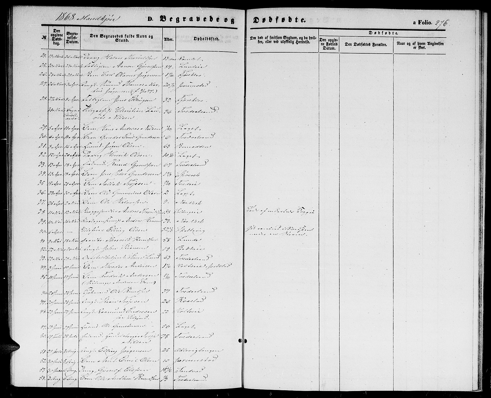 Holt sokneprestkontor, AV/SAK-1111-0021/F/Fb/L0008: Parish register (copy) no. B 8, 1858-1871, p. 276