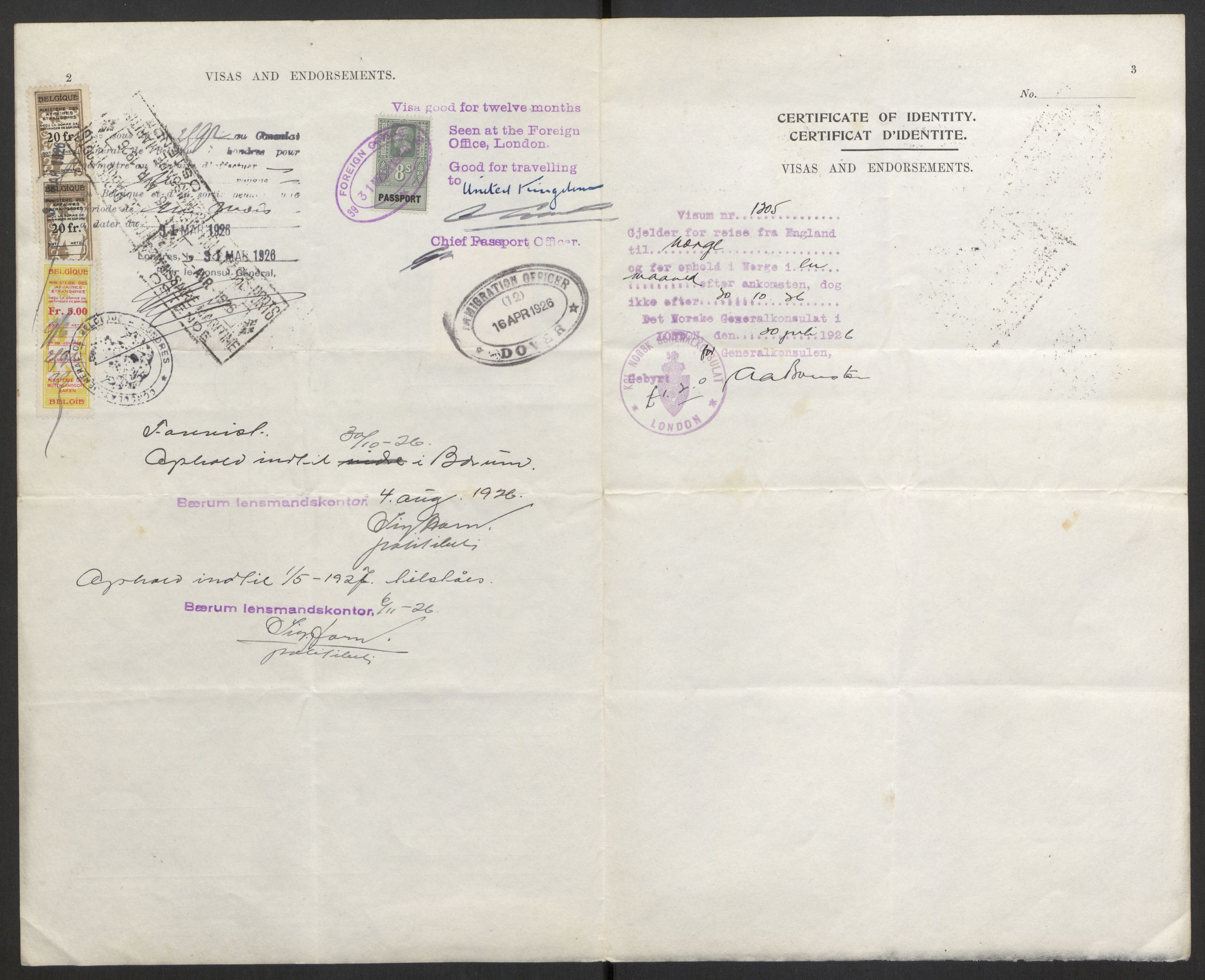 Sentralpasskontoret/Statens utlendingskontor, AV/RA-S-1561/D/Dm/L0003: Russiske flyktninger, 1929-1935