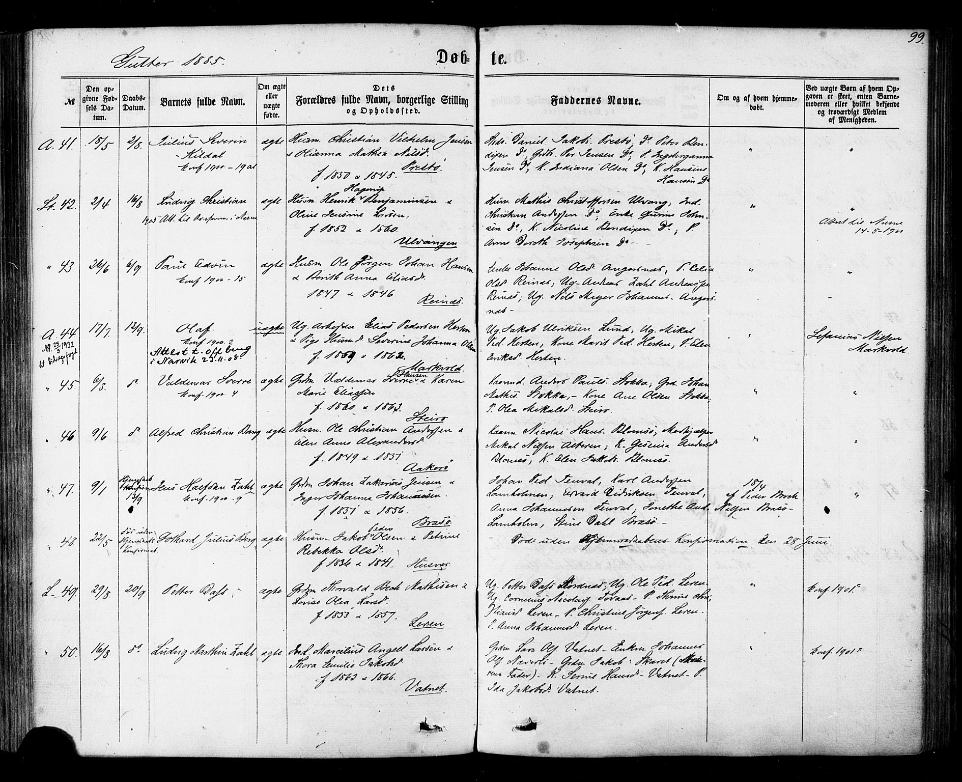 Ministerialprotokoller, klokkerbøker og fødselsregistre - Nordland, AV/SAT-A-1459/830/L0449: Parish register (official) no. 830A13, 1866-1886, p. 99