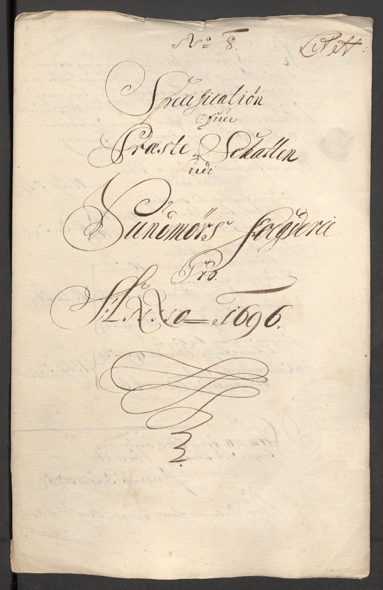 Rentekammeret inntil 1814, Reviderte regnskaper, Fogderegnskap, RA/EA-4092/R54/L3556: Fogderegnskap Sunnmøre, 1696-1698, p. 140