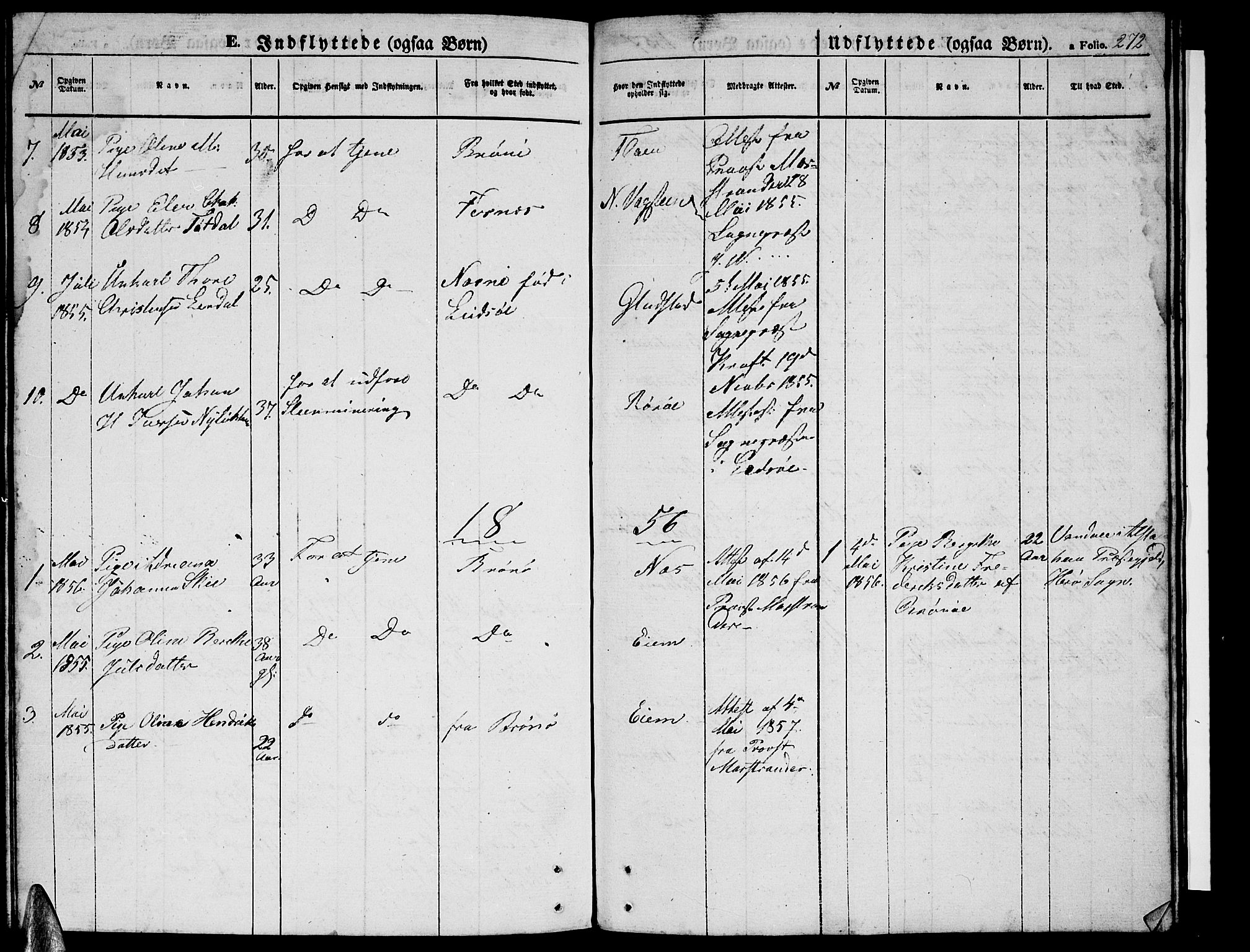 Ministerialprotokoller, klokkerbøker og fødselsregistre - Nordland, SAT/A-1459/816/L0251: Parish register (copy) no. 816C01, 1852-1870, p. 272