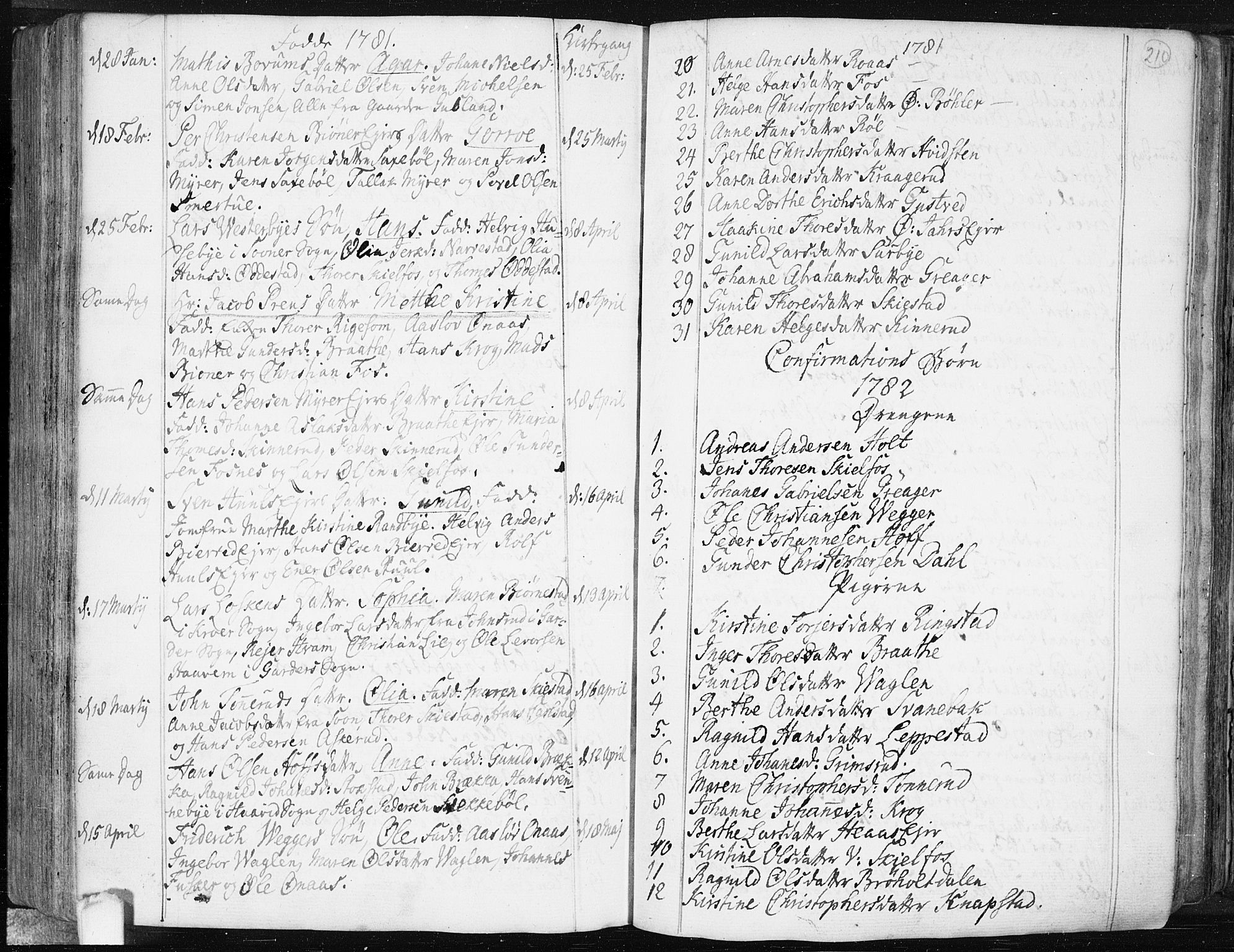 Hobøl prestekontor Kirkebøker, SAO/A-2002/F/Fa/L0001: Parish register (official) no. I 1, 1733-1814, p. 210