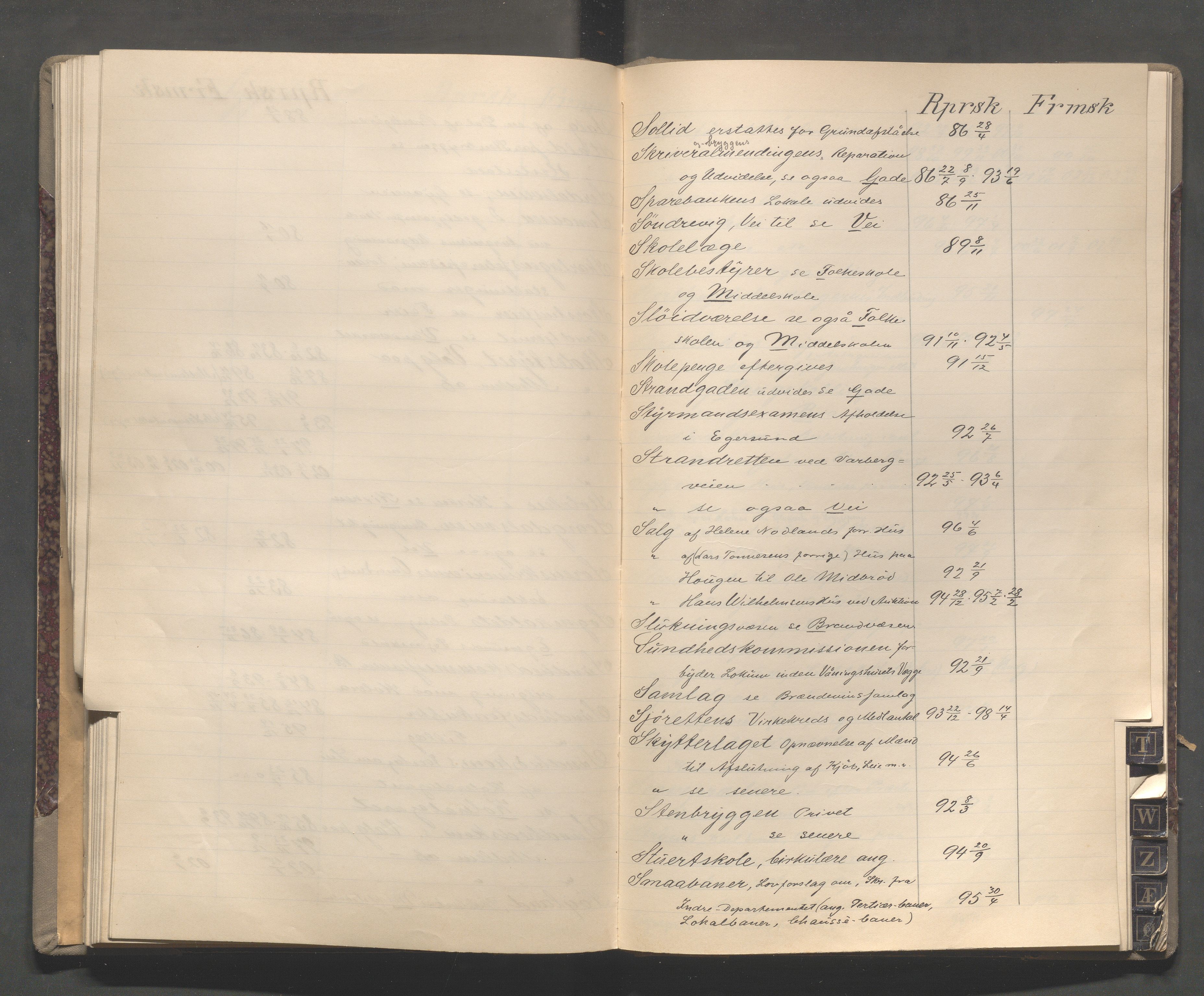 Egersund kommune (Ladested) - Formannskapet, IKAR/K-100502/C/Cb/L0001: Saksregister, 1880-1903, p. 100