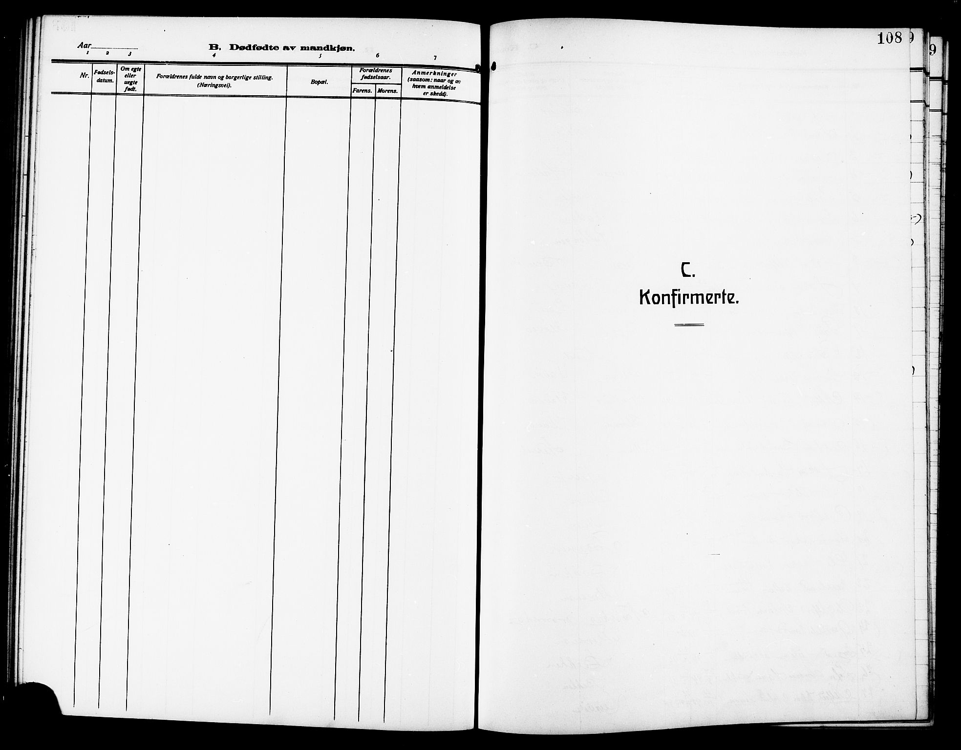 Ministerialprotokoller, klokkerbøker og fødselsregistre - Sør-Trøndelag, SAT/A-1456/640/L0588: Parish register (copy) no. 640C05, 1909-1922, p. 108