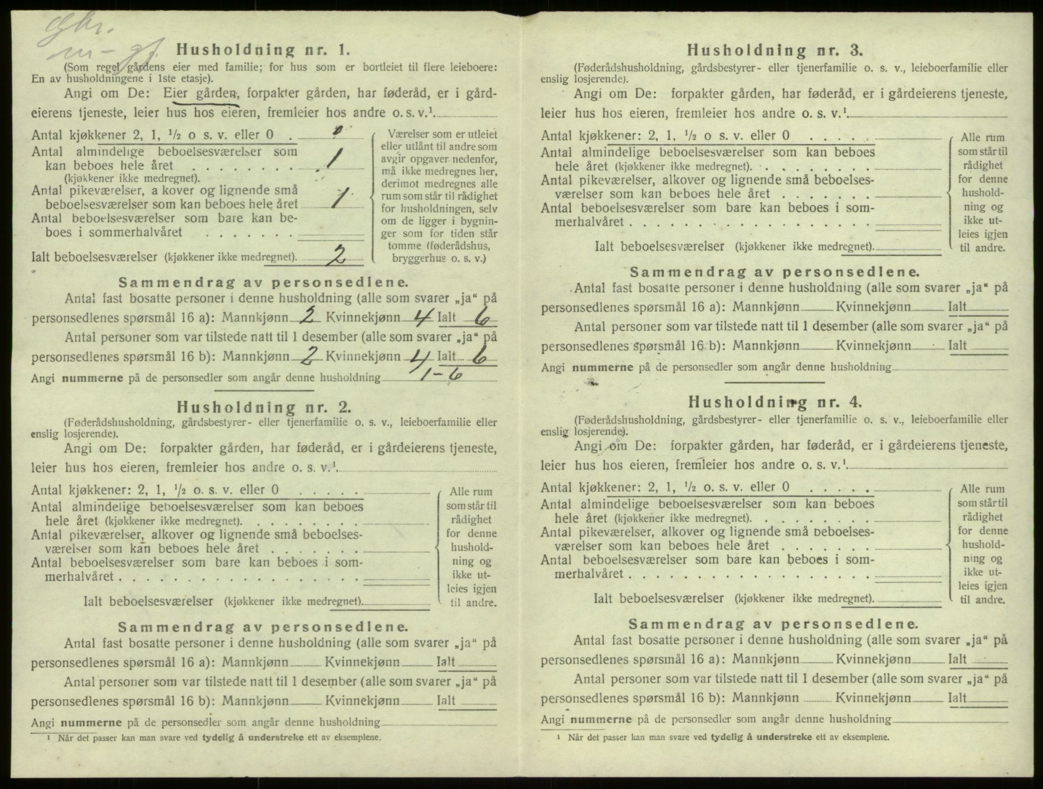 SAB, 1920 census for Davik, 1920, p. 197