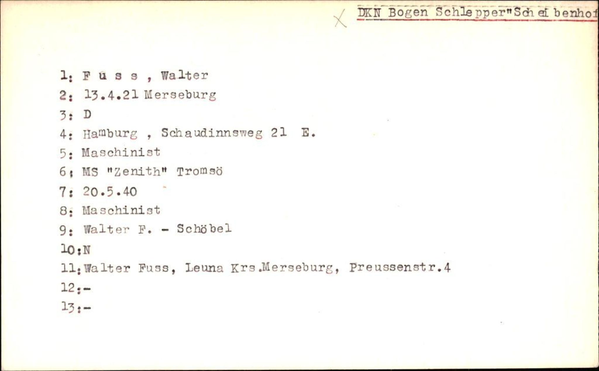 Hjemsendte tyskere , RA/RAFA-6487/D/Da/L0001: Abel- Glazel, 1945-1947, p. 1144