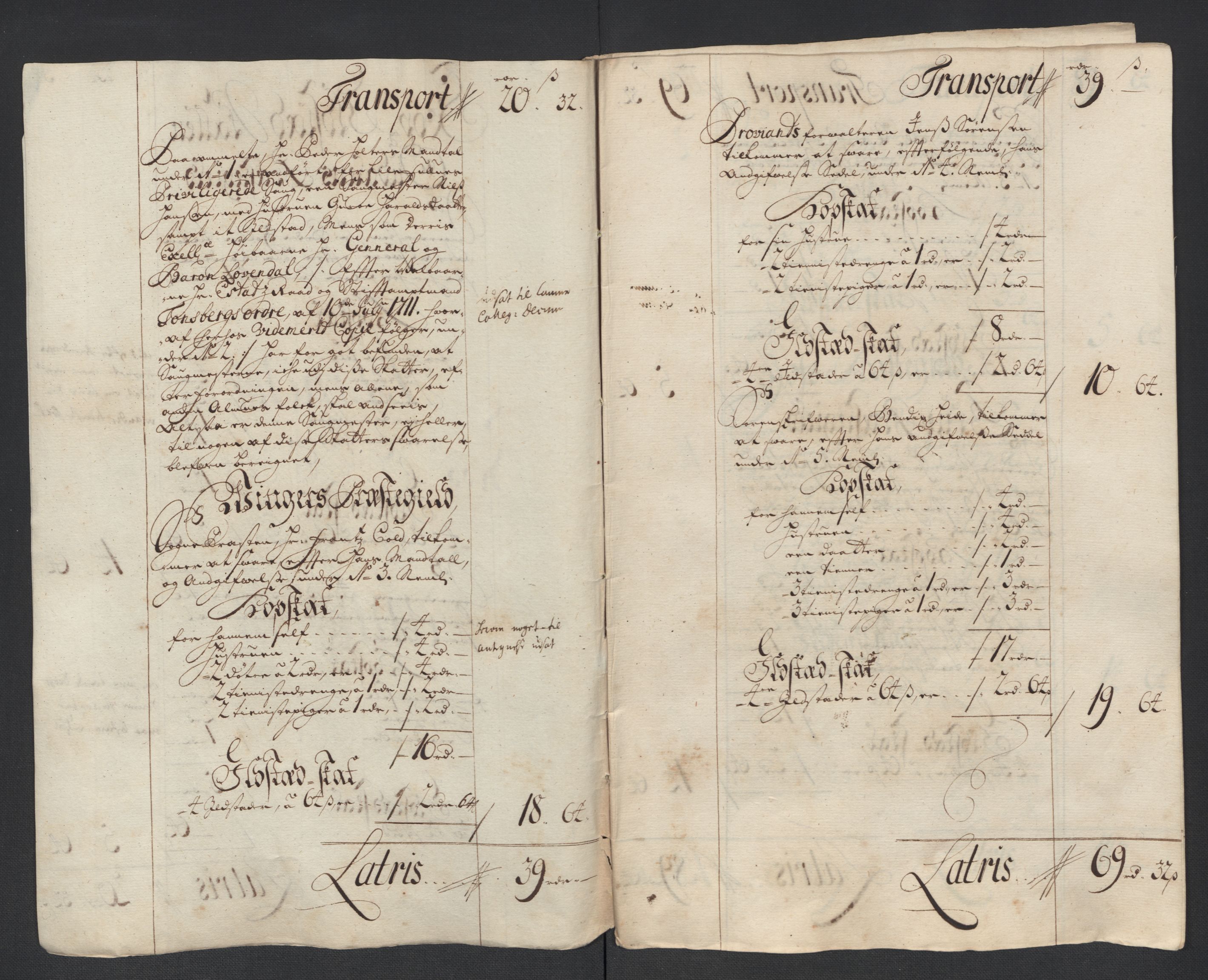 Rentekammeret inntil 1814, Reviderte regnskaper, Fogderegnskap, AV/RA-EA-4092/R13/L0848: Fogderegnskap Solør, Odal og Østerdal, 1711, p. 218