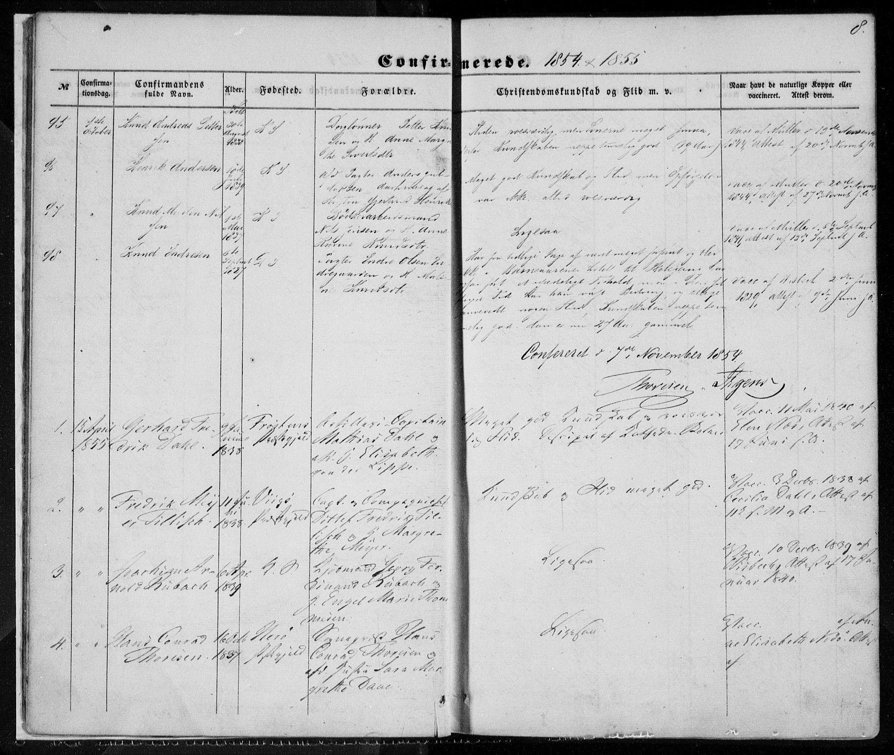 Korskirken sokneprestembete, SAB/A-76101/H/Haa/L0027: Parish register (official) no. C 3, 1854-1868, p. 8