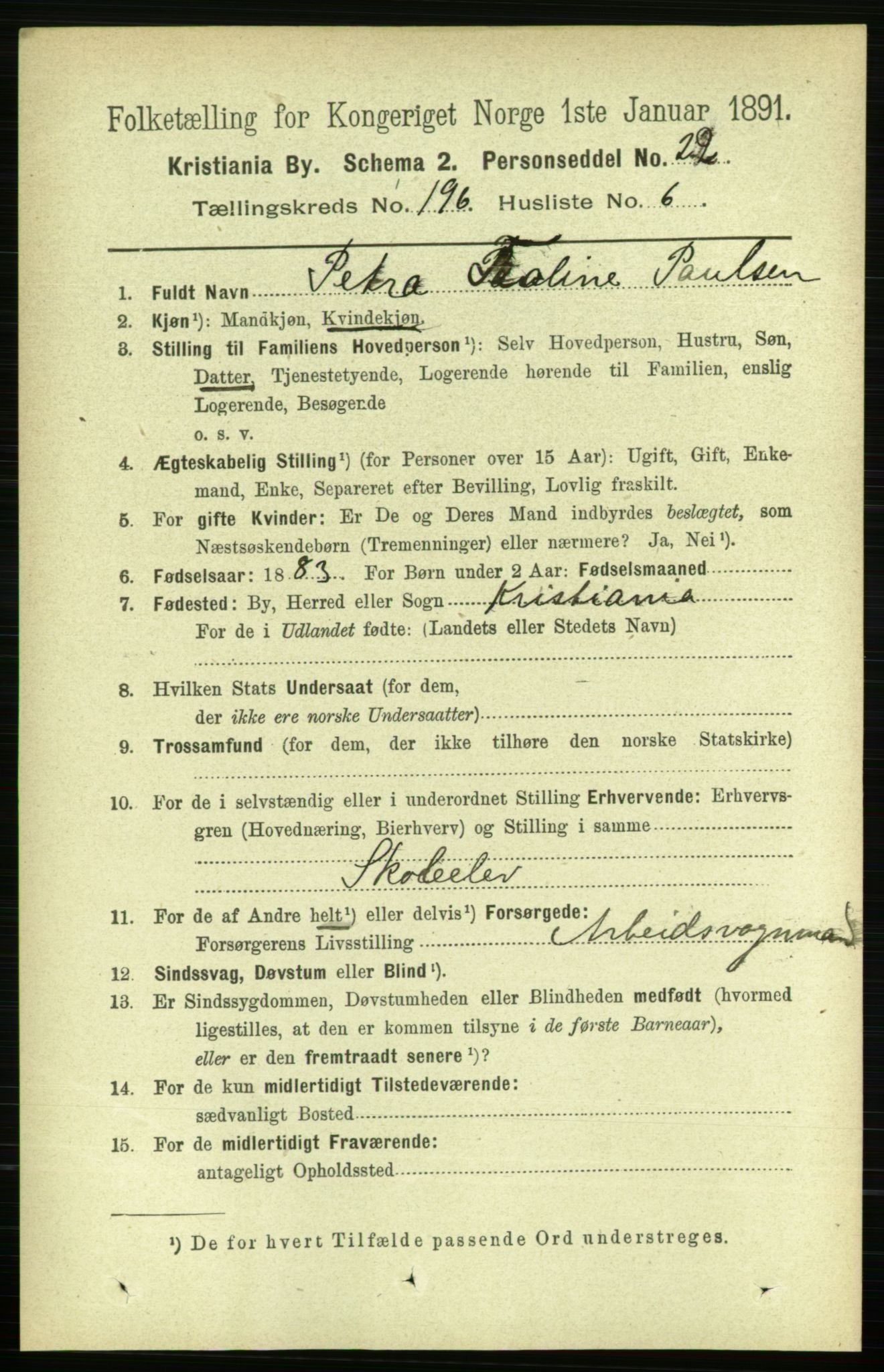 RA, 1891 census for 0301 Kristiania, 1891, p. 118401