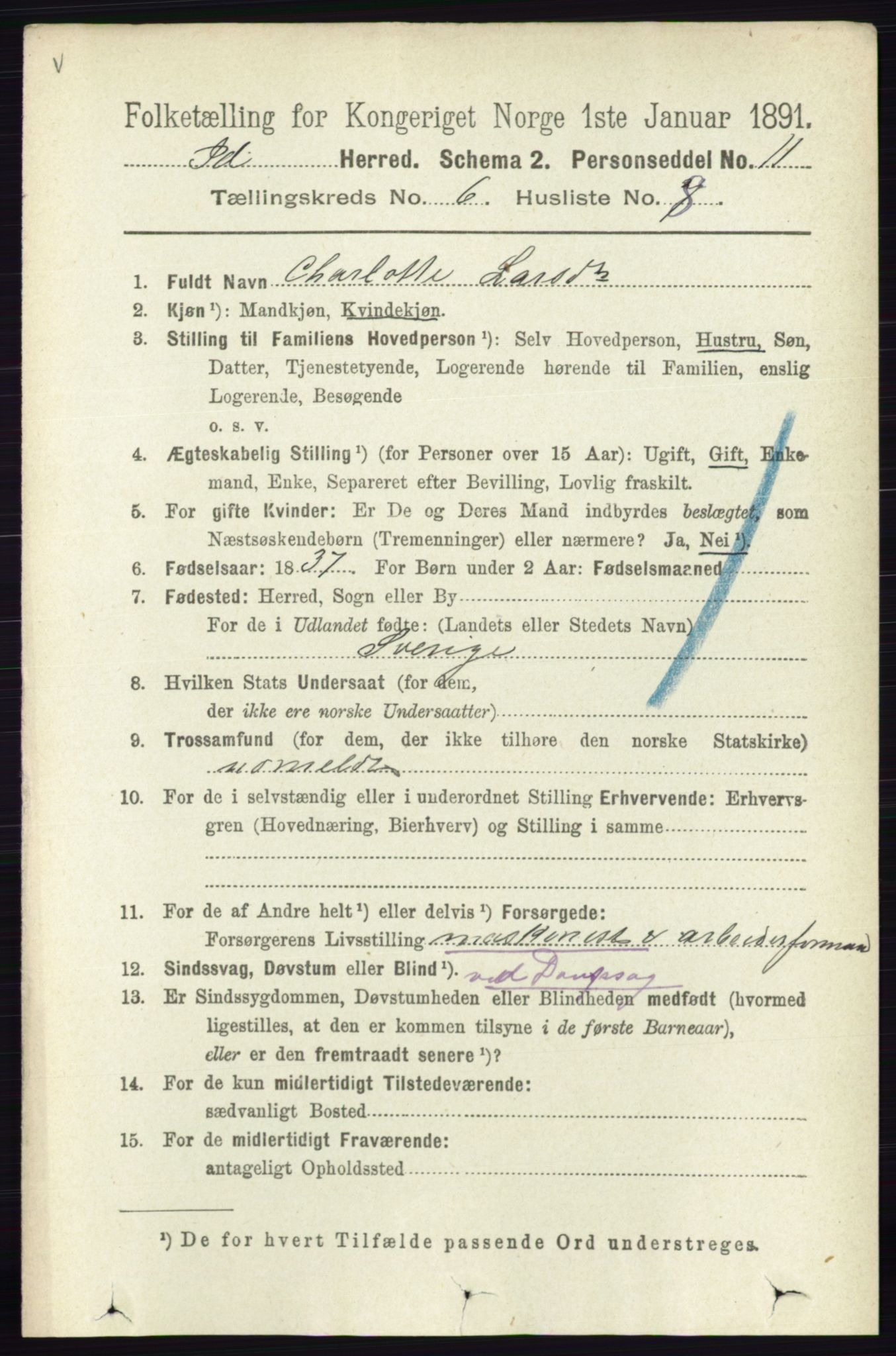 RA, 1891 census for 0117 Idd, 1891, p. 3640