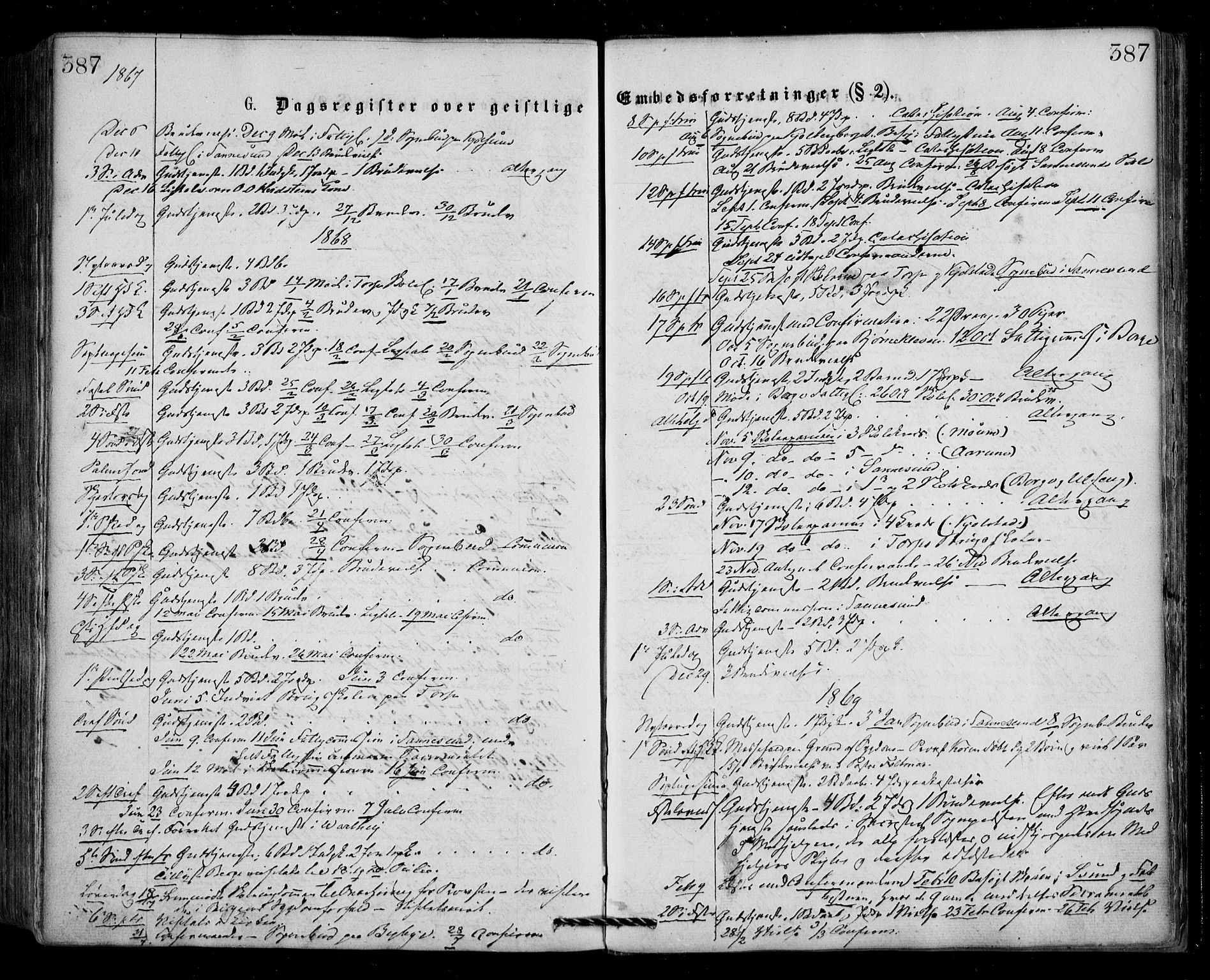 Borge prestekontor Kirkebøker, AV/SAO-A-10903/F/Fa/L0006: Parish register (official) no. I 6, 1861-1874, p. 387