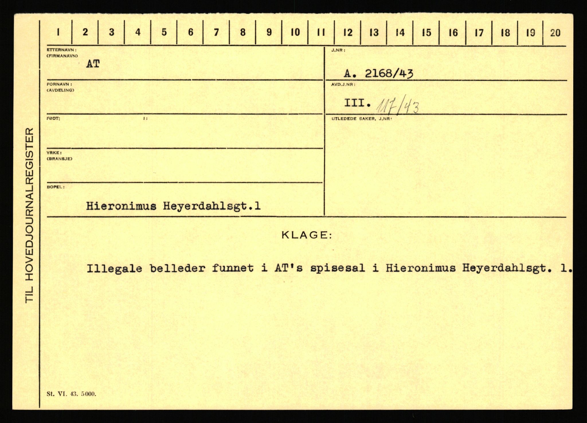 Statspolitiet - Hovedkontoret / Osloavdelingen, AV/RA-S-1329/C/Ca/L0002: Arneberg - Brand, 1943-1945, p. 574