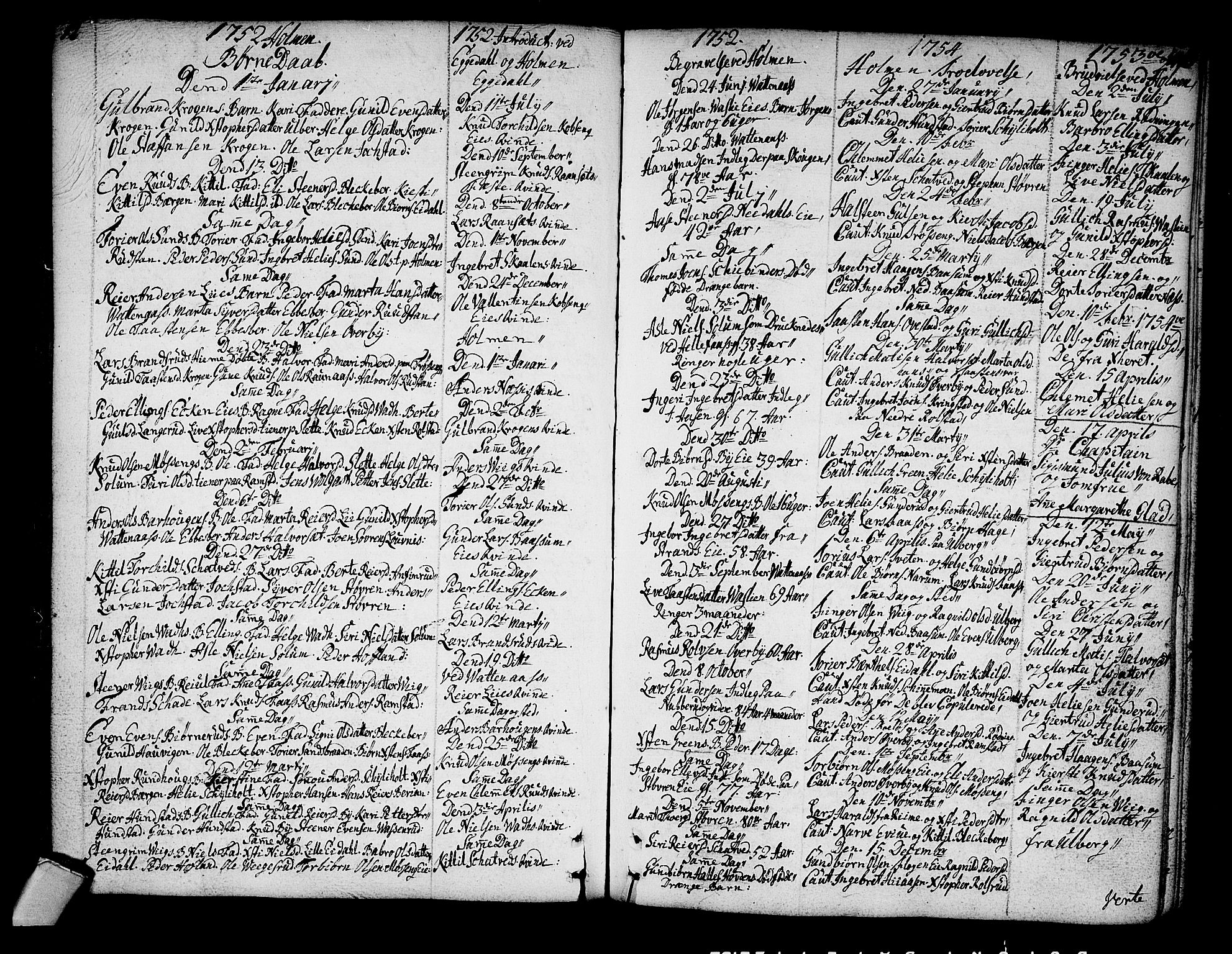 Sigdal kirkebøker, SAKO/A-245/F/Fa/L0001: Parish register (official) no. I 1, 1722-1777, p. 12-13