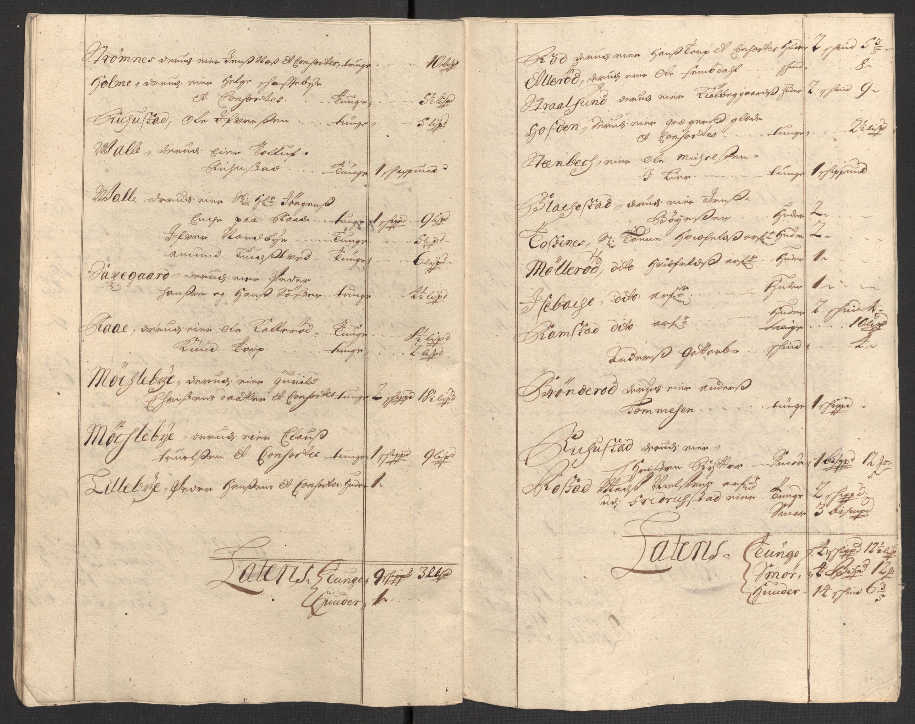 Rentekammeret inntil 1814, Reviderte regnskaper, Fogderegnskap, AV/RA-EA-4092/R04/L0130: Fogderegnskap Moss, Onsøy, Tune, Veme og Åbygge, 1701, p. 41