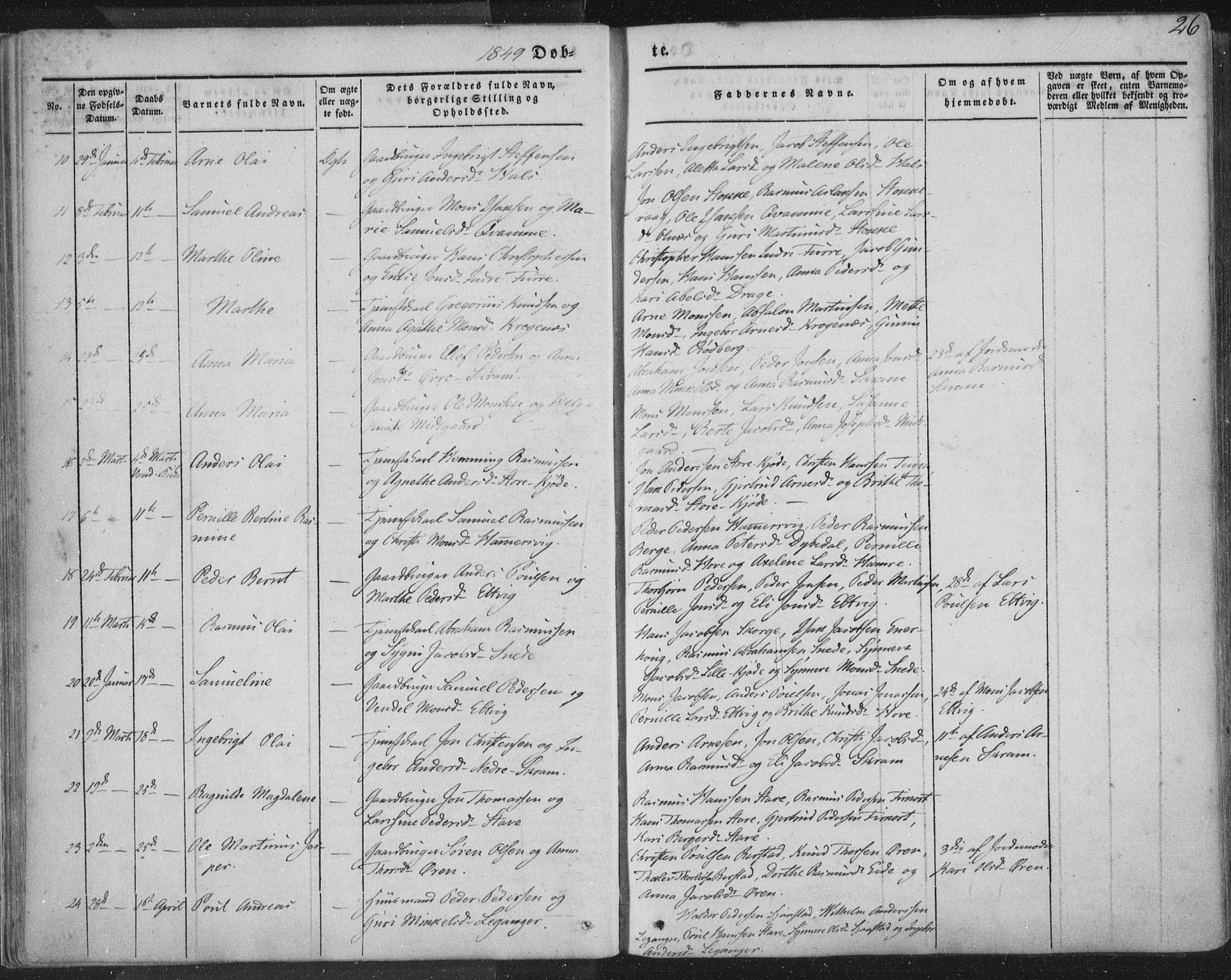 Selje sokneprestembete, SAB/A-99938/H/Ha/Haa/Haaa: Parish register (official) no. A 10, 1844-1858, p. 26