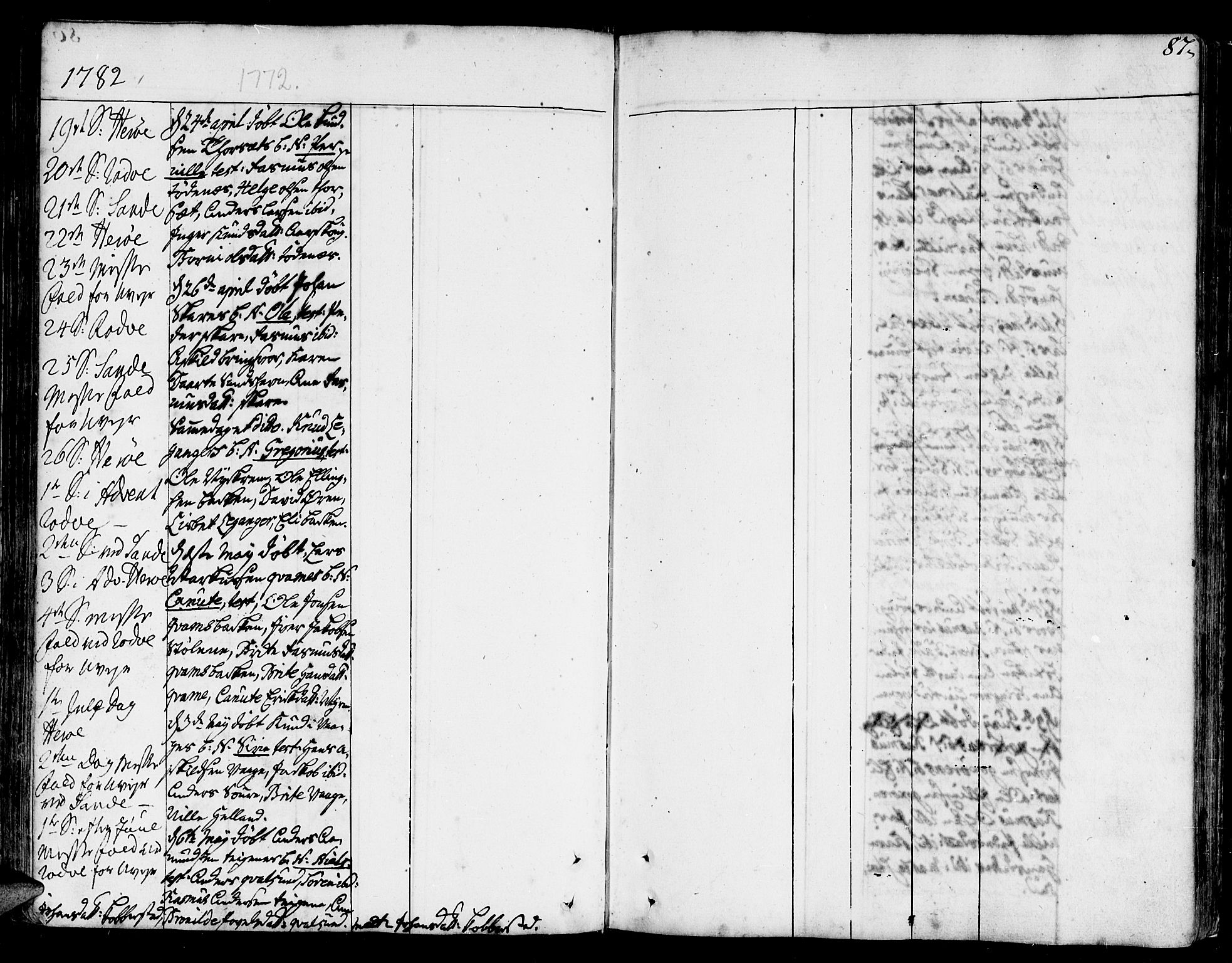 Ministerialprotokoller, klokkerbøker og fødselsregistre - Møre og Romsdal, AV/SAT-A-1454/507/L0067: Parish register (official) no. 507A02, 1767-1788, p. 87