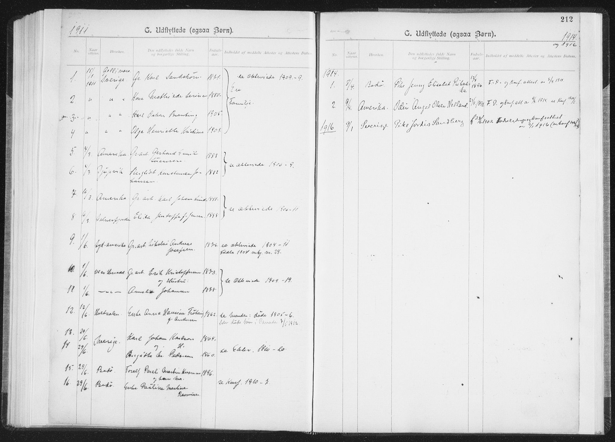 Ministerialprotokoller, klokkerbøker og fødselsregistre - Nordland, SAT/A-1459/850/L0711: Curate's parish register no. 850B01, 1902-1915, p. 212