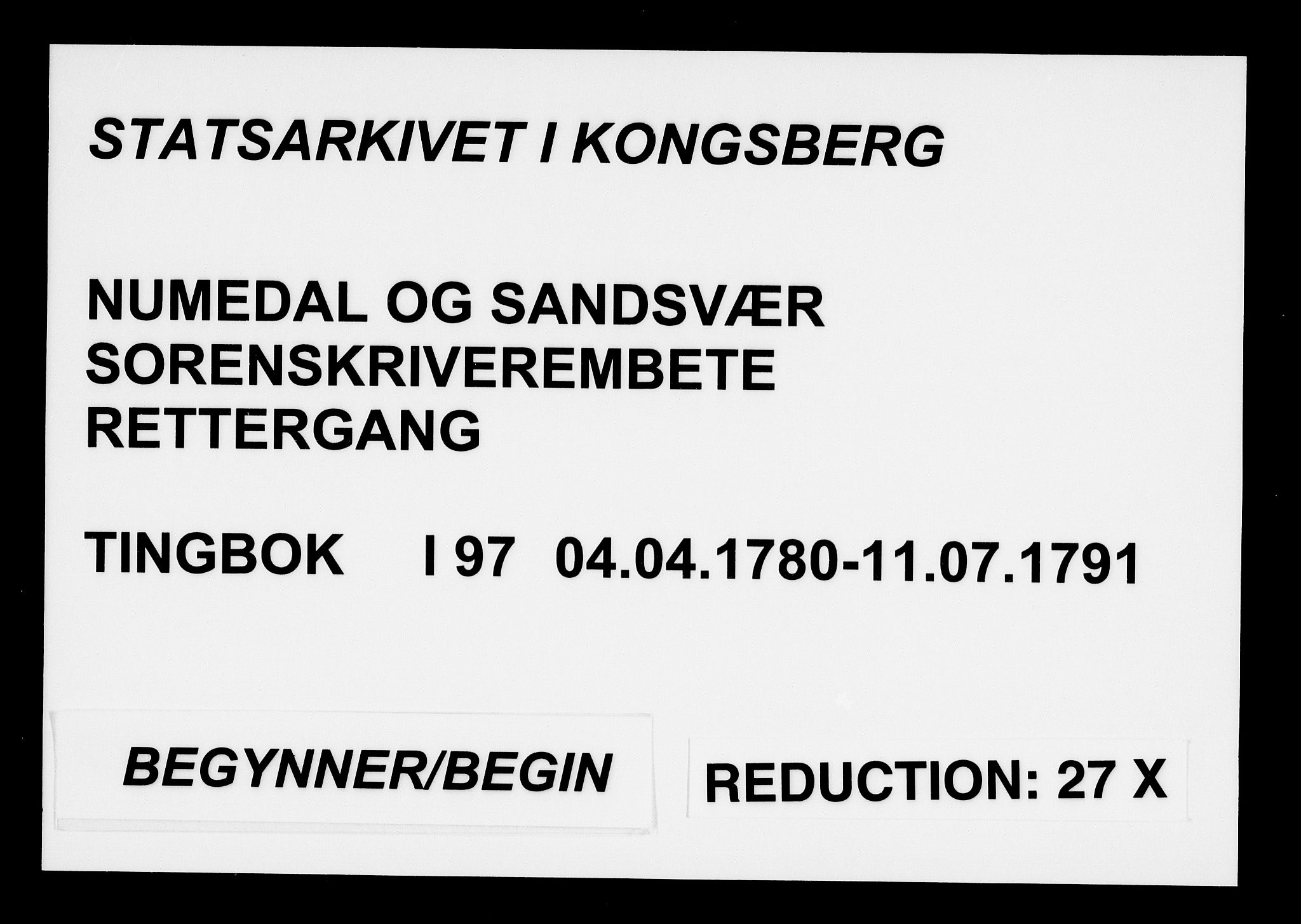 Numedal og Sandsvær sorenskriveri, SAKO/A-128/F/Fa/Faa/L0097: Tingbøker, 1780-1791