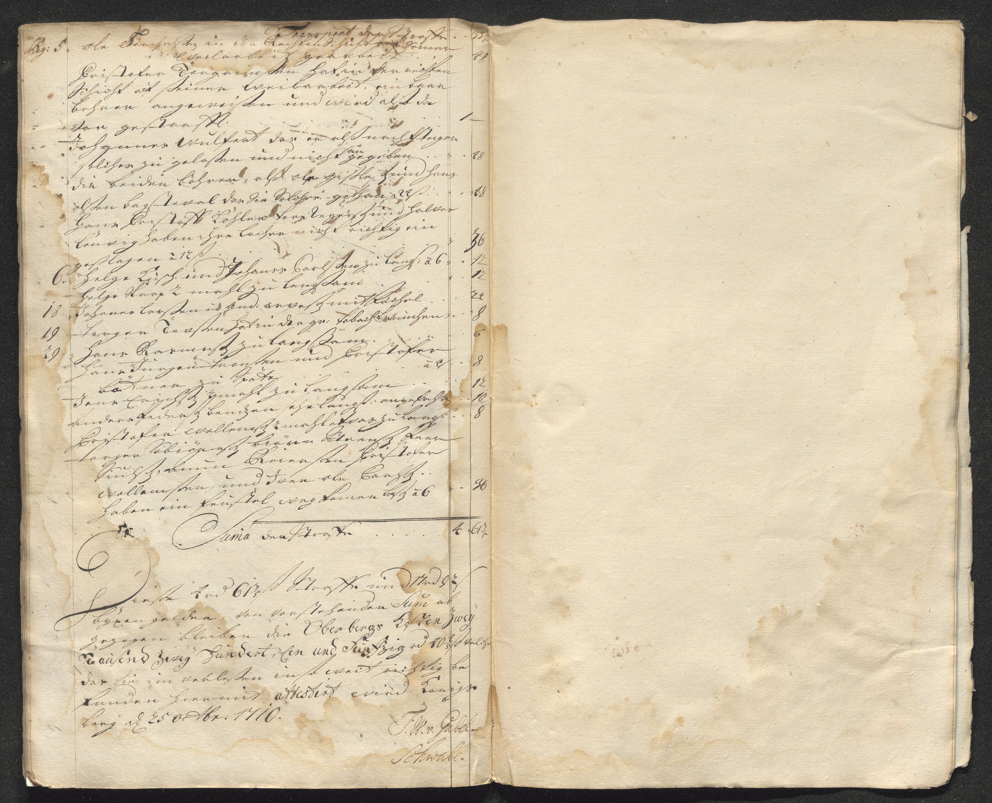 Kongsberg Sølvverk 1623-1816, AV/SAKO-EA-3135/001/D/Dc/Dcd/L0098: Utgiftsregnskap for gruver m.m. , 1710, p. 395