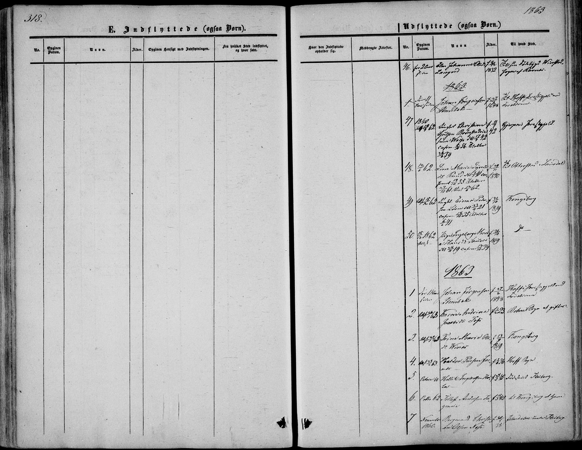 Sandsvær kirkebøker, SAKO/A-244/F/Fa/L0006: Parish register (official) no. I 6, 1857-1868, p. 318