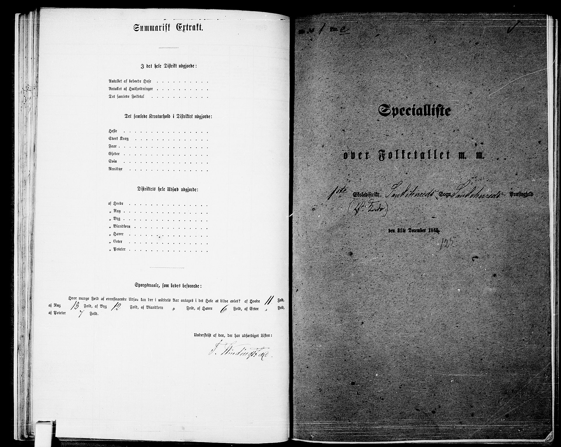 RA, 1865 census for Sandeherred/Sandeherred, 1865, p. 34