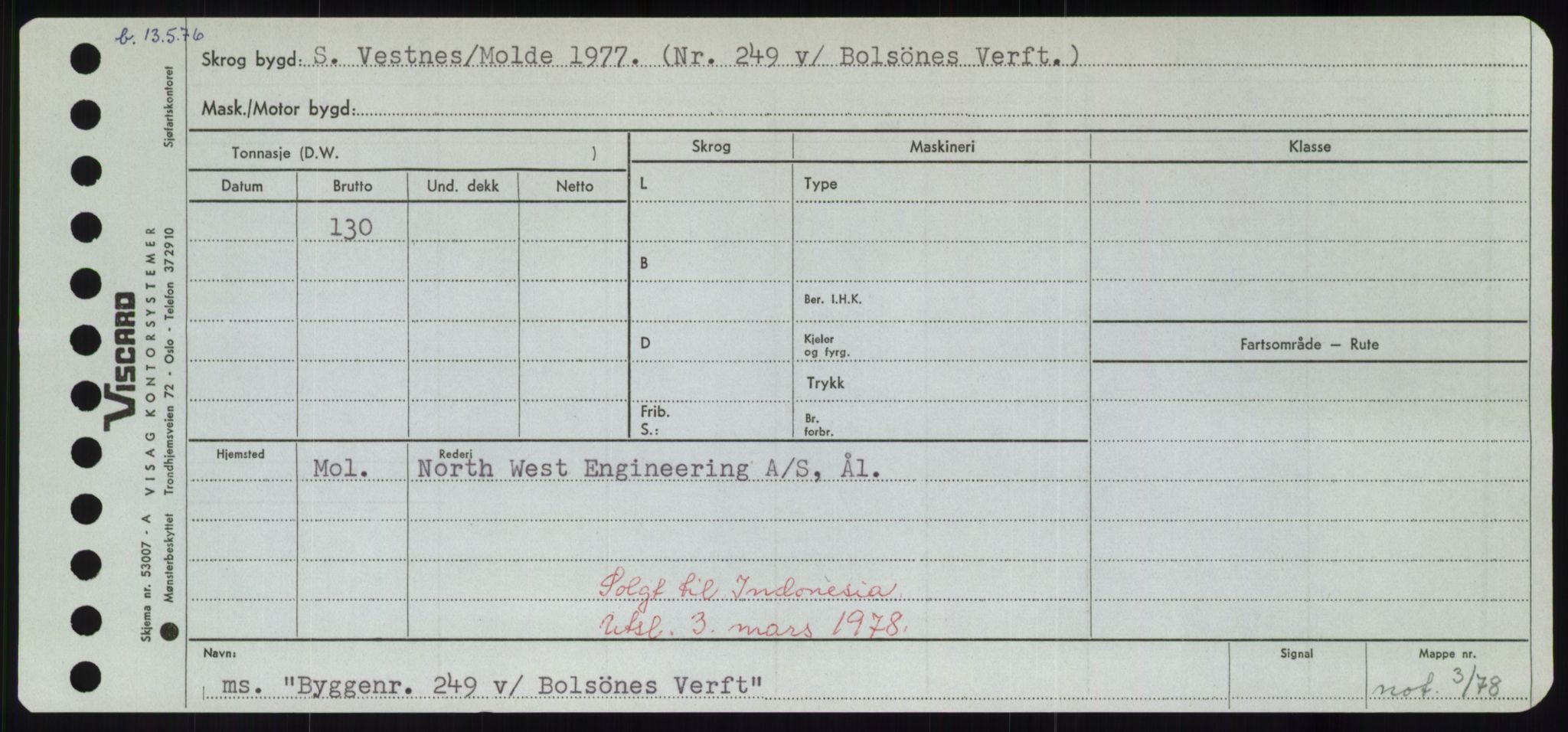 Sjøfartsdirektoratet med forløpere, Skipsmålingen, RA/S-1627/H/Hd/L0006: Fartøy, Byg-Båt, p. 75