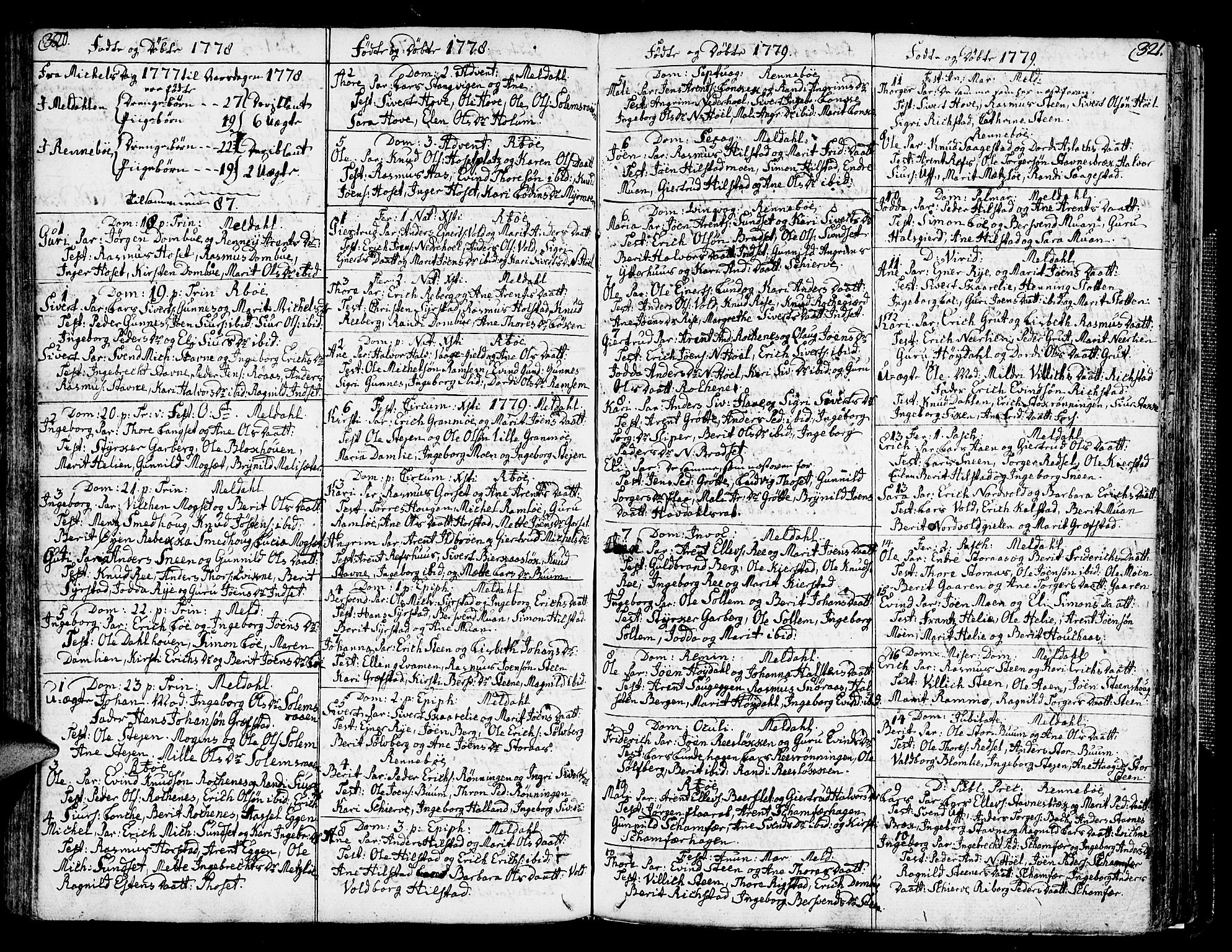 Ministerialprotokoller, klokkerbøker og fødselsregistre - Sør-Trøndelag, SAT/A-1456/672/L0852: Parish register (official) no. 672A05, 1776-1815, p. 320-321