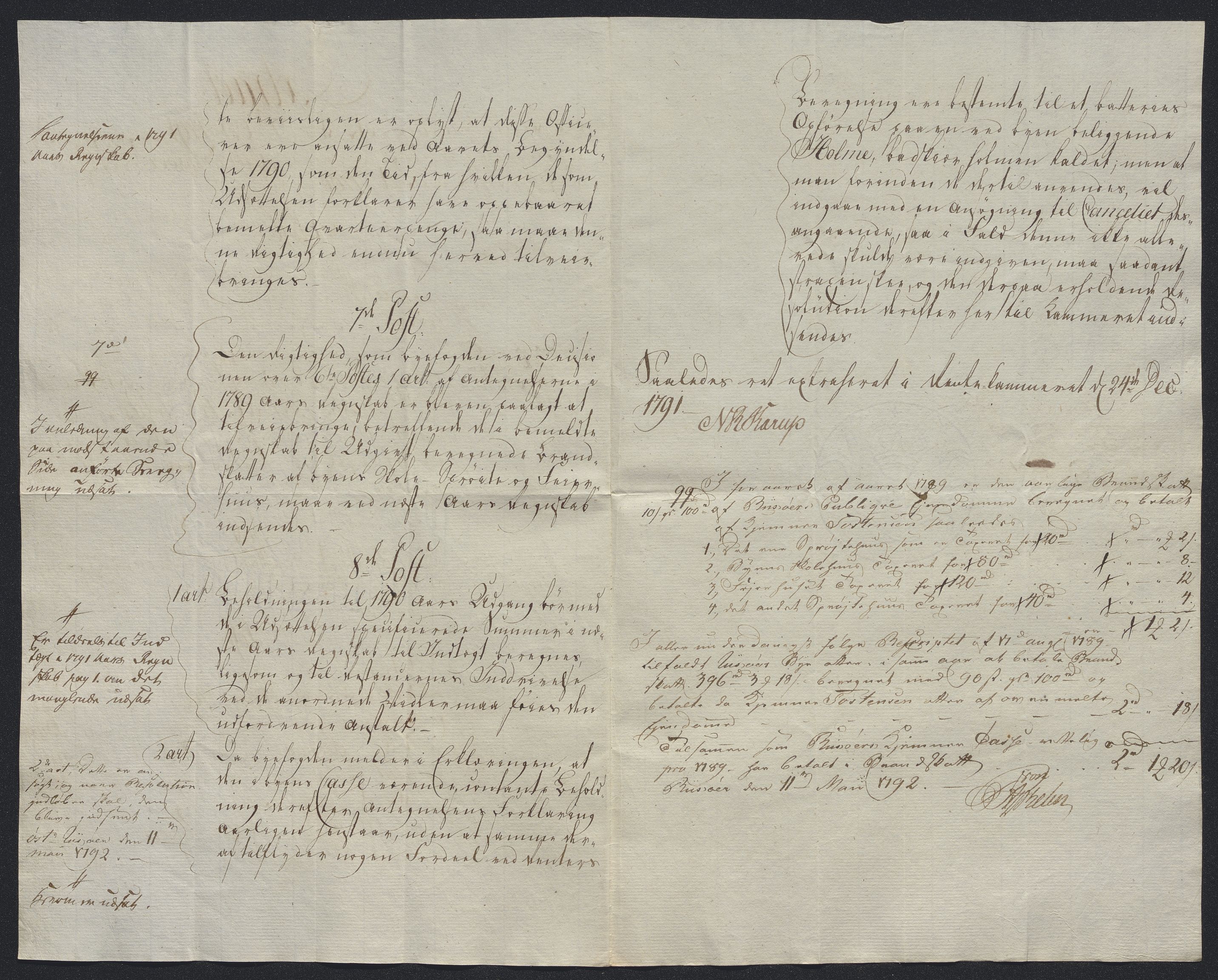 Danske Kanselli 1800-1814, AV/RA-EA-3024/K/Kk/Kka/Kkac/L0234: Kjøpstadregnskap Øster Risør, 1791-1795, p. 19